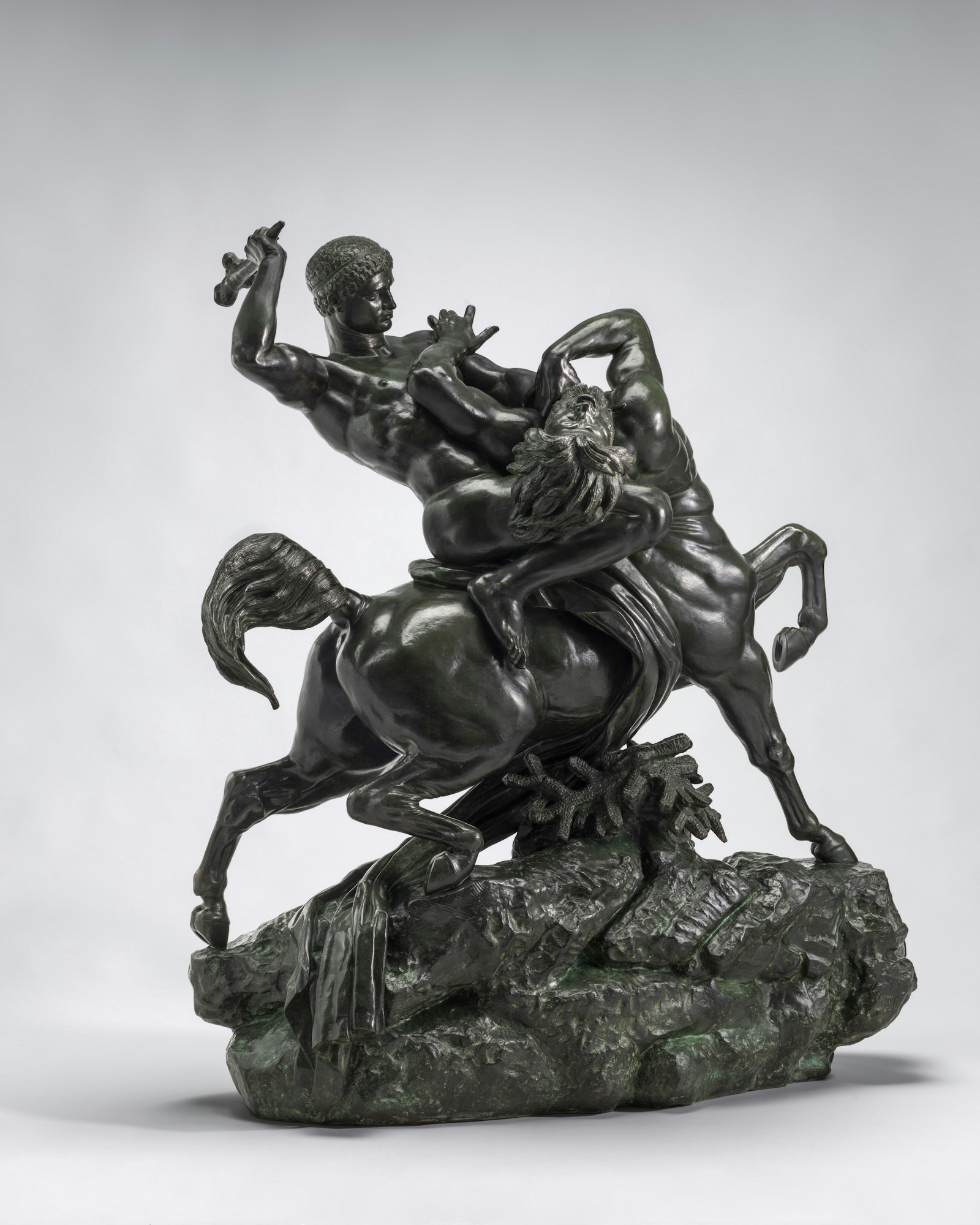 Theseus fighting the centaur Bienor by Antoine Louis Barye, model 1849