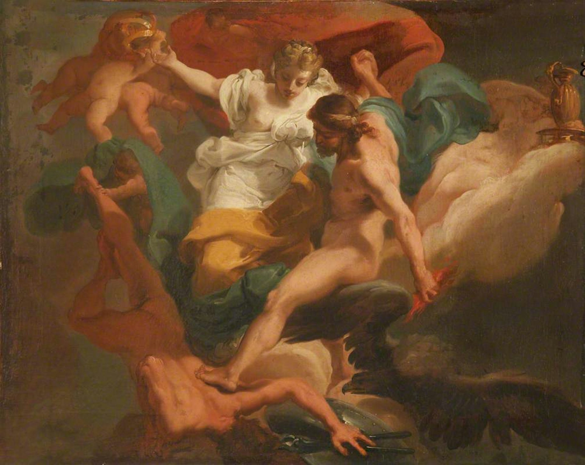 Zeus with Hera Expelling Hephaestus by Gaetano Gandolfi