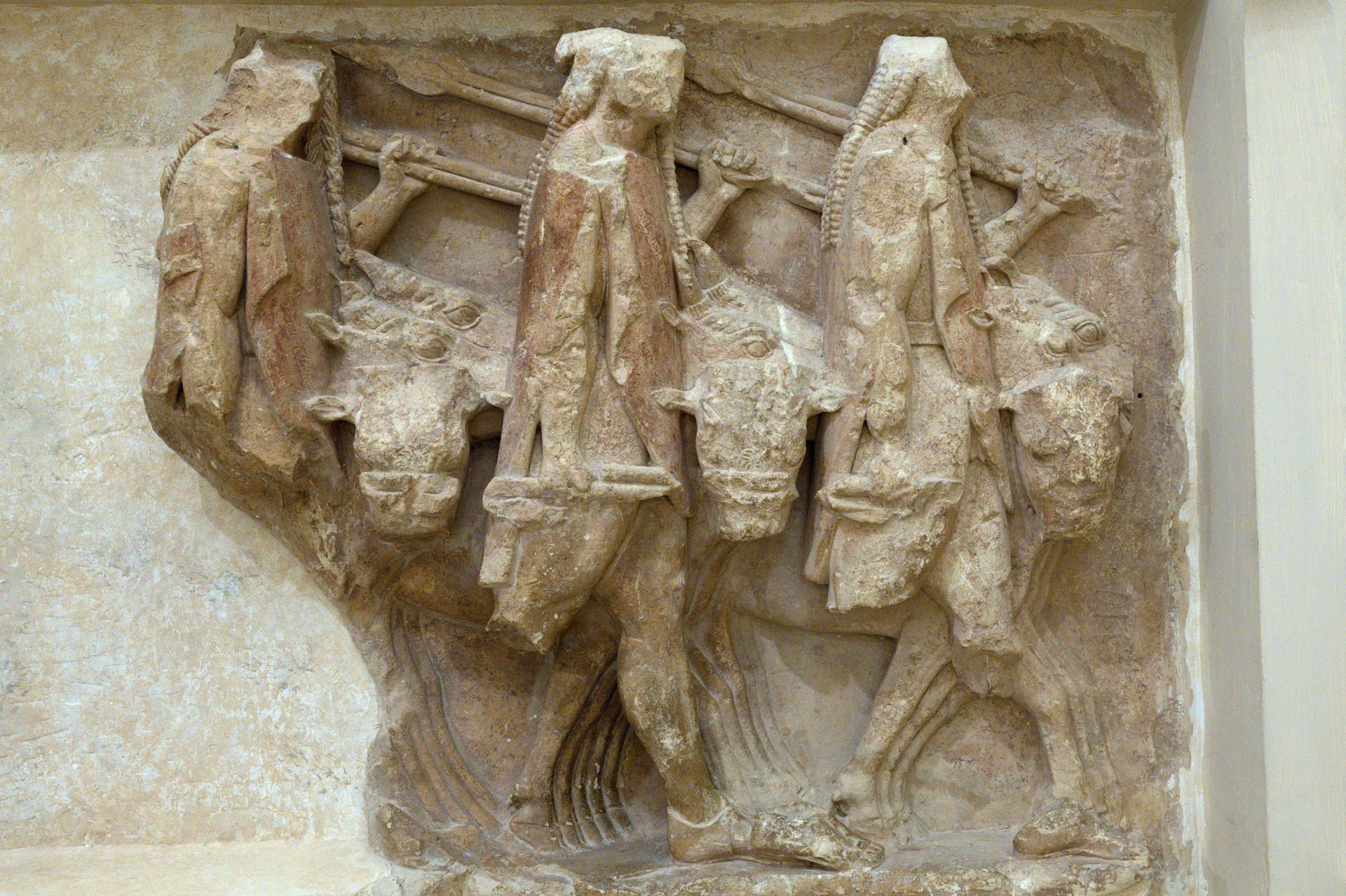 Metope of the Dioscuri from the Sicyonian Treasury at Delphi