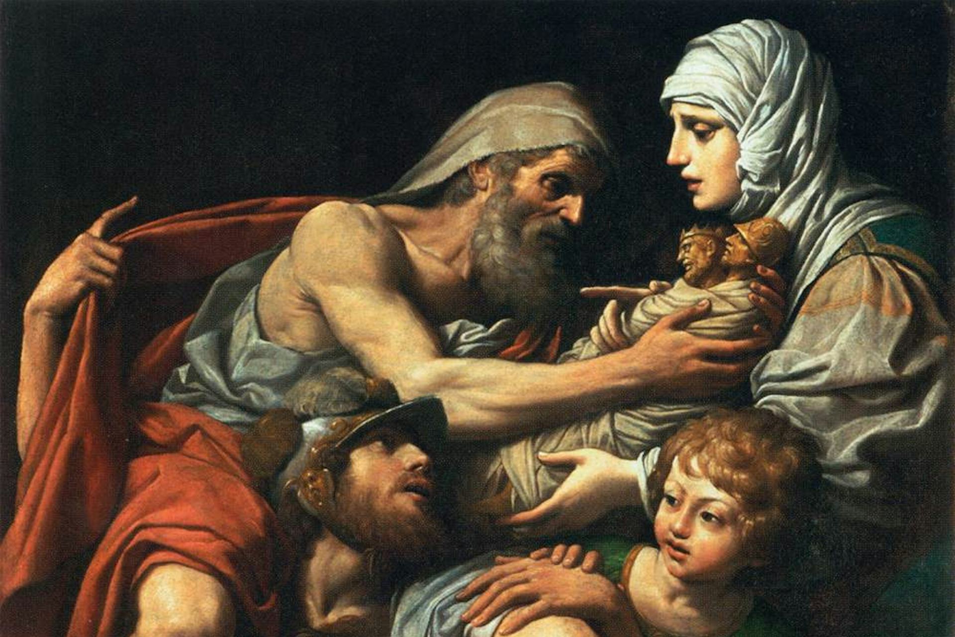 Aeneas and Anchises by Leonello Spada
