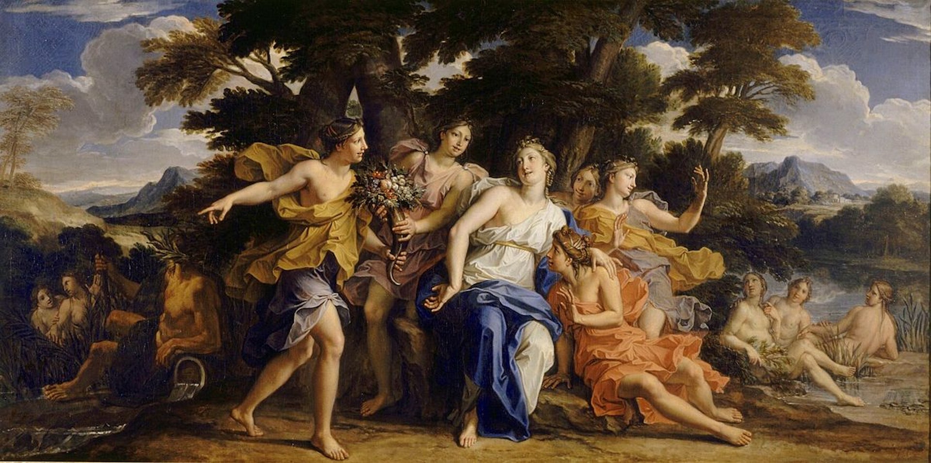 Nymphs Presenting a Cornucopia to Amalthea by Nöel Coypel