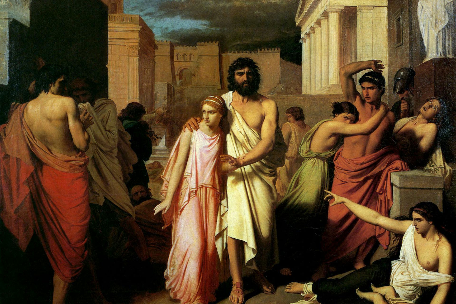 Oedipus and Antigone by Charles Jalabert