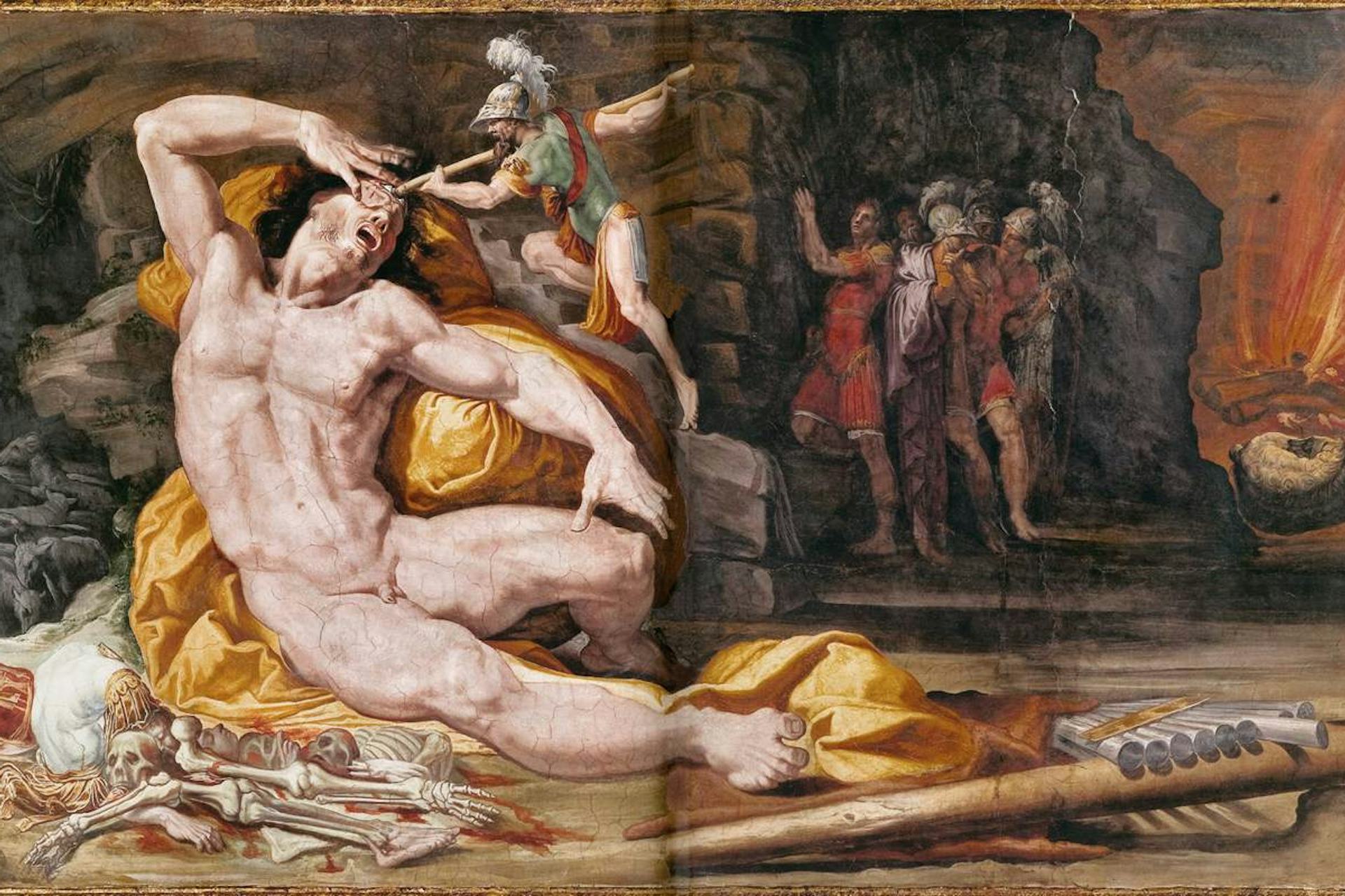The Blinding of Polyphemus by Pellegrino Tibaldi (1550–51)