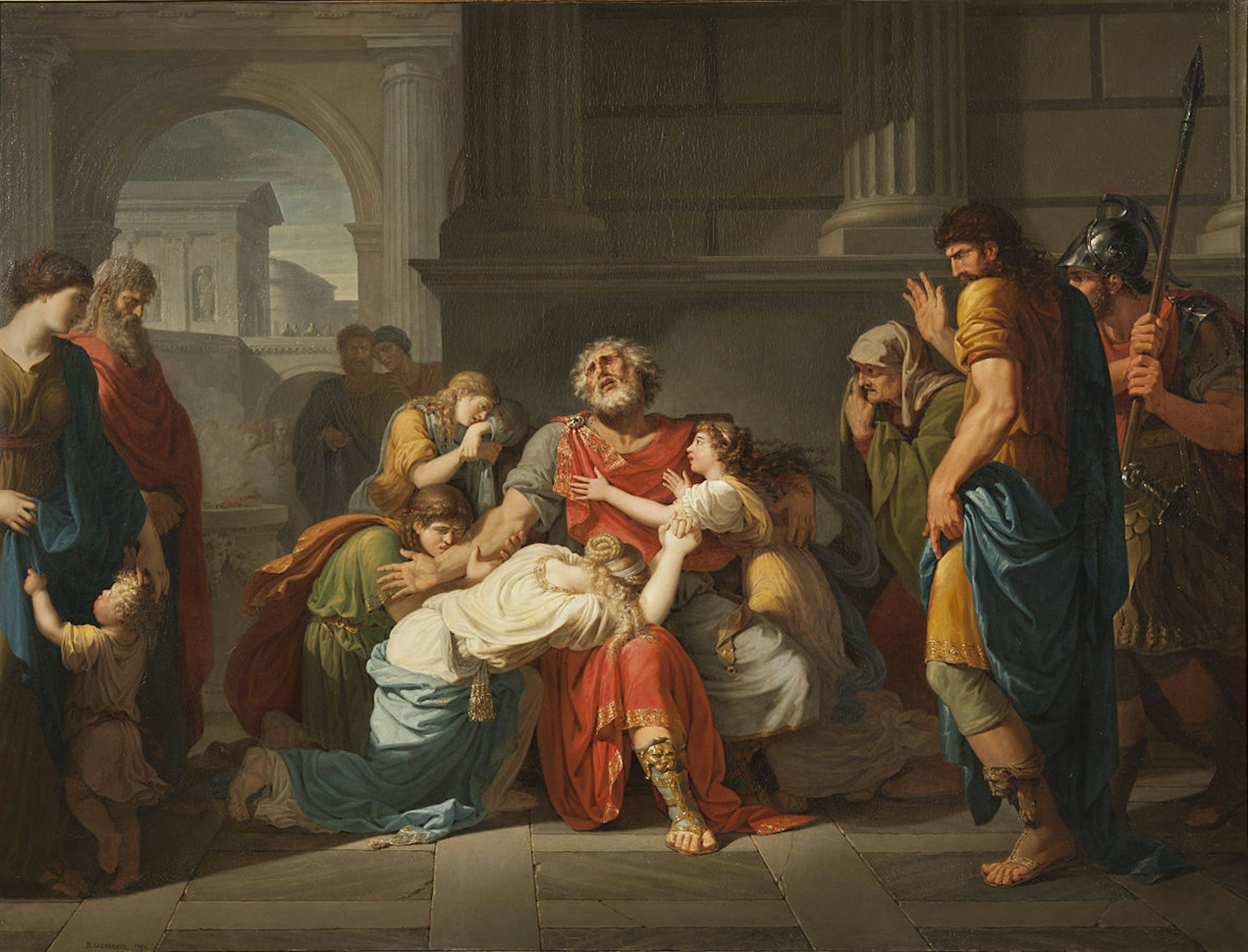 Bénigne Gagneraux, The Blind Oedipus Commending his Children to the Gods