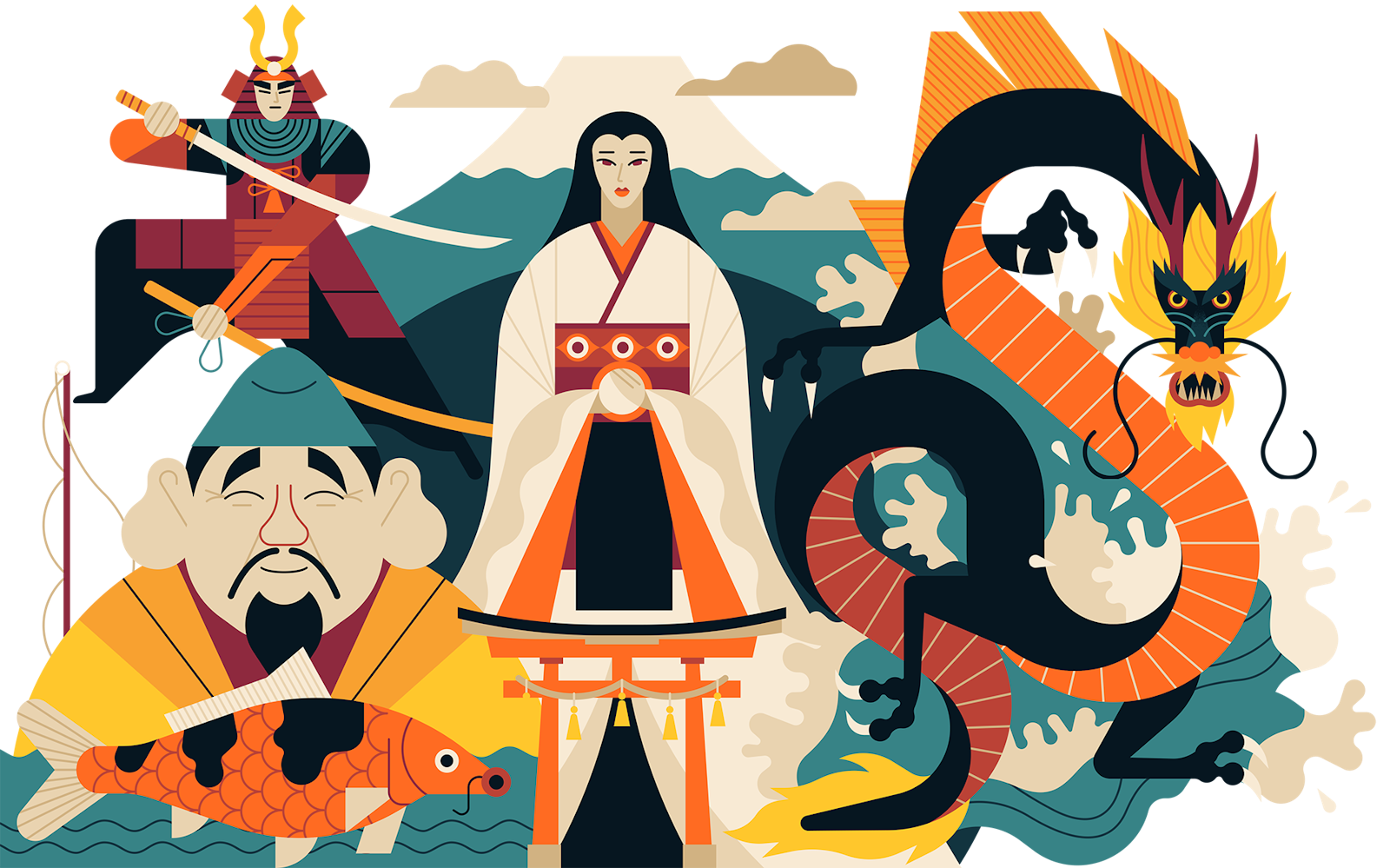 Japanese Mythology Illustration