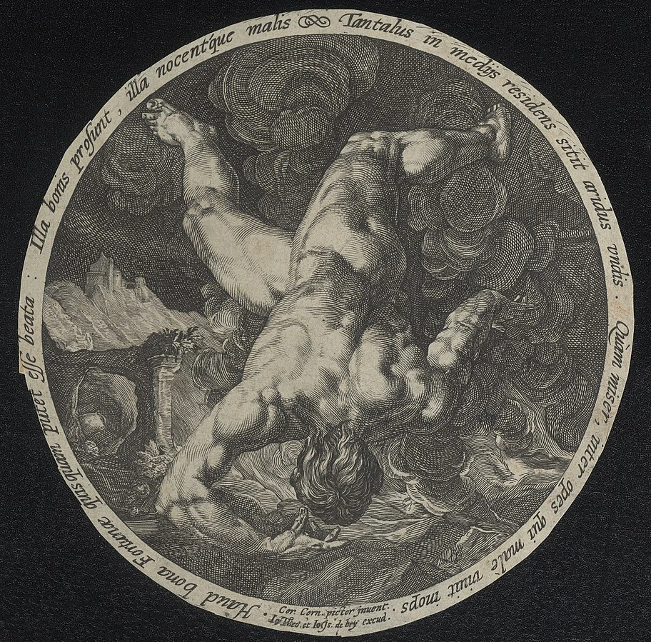 Tantalos, Hendrick Goltzius, Dutch, 1588