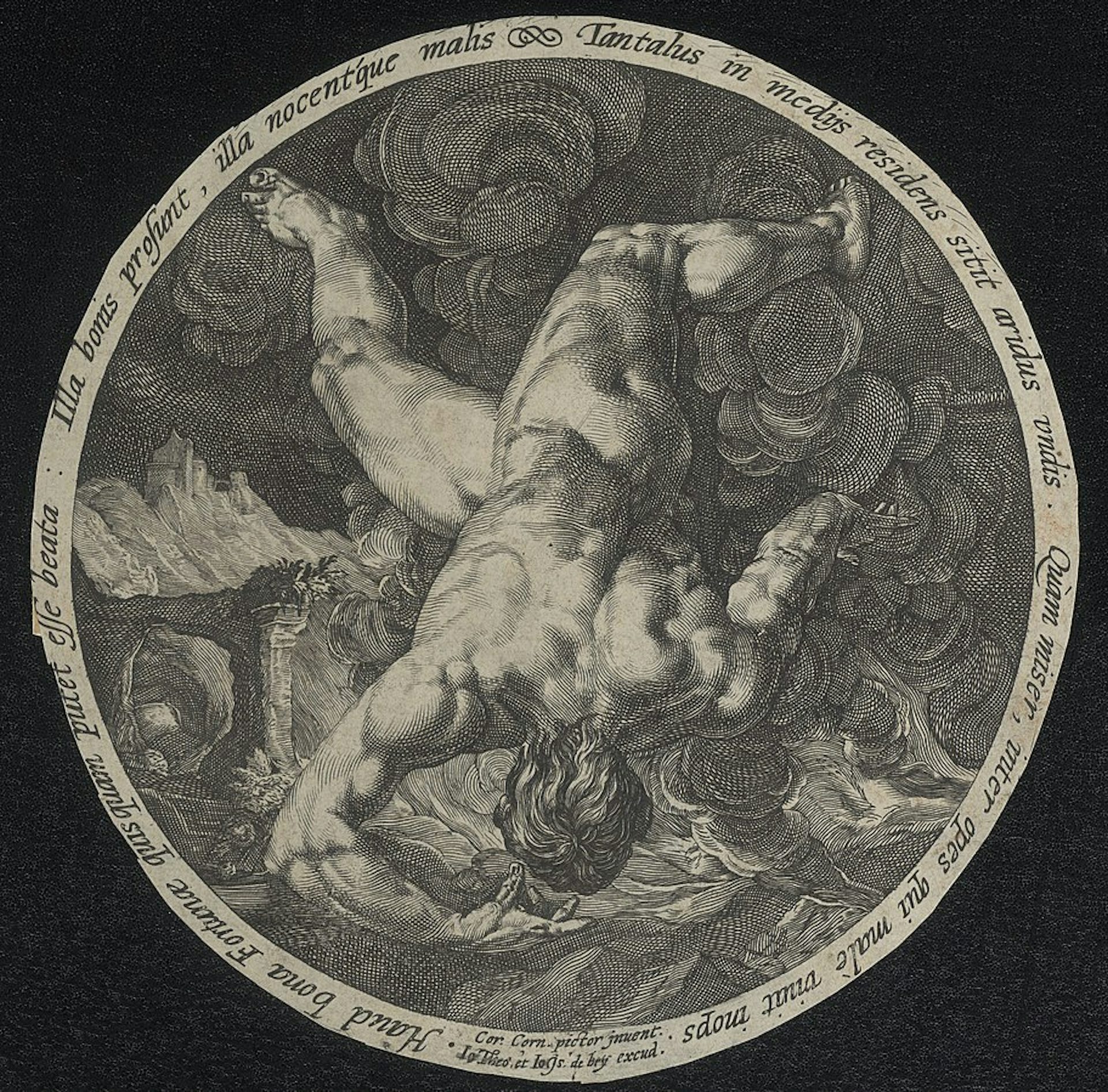 Tantalus by Hendrick Goltzius, Dutch,  (1588)