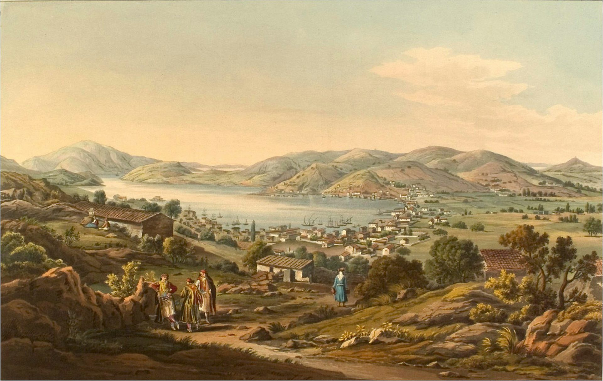 Port Bathy and Capital of Ithaca by Edward Dodwell