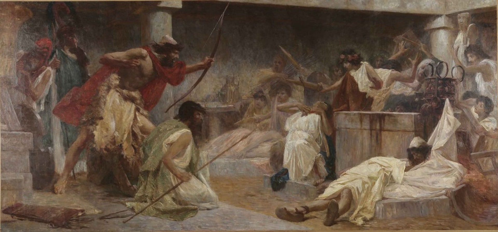 Odysseus Kills the Suitors by Bela Čikoš Sesija