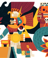 Aztec Mythology Illustration