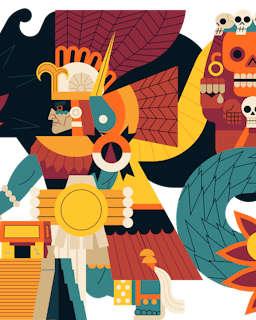 Aztec Mythology Illustration