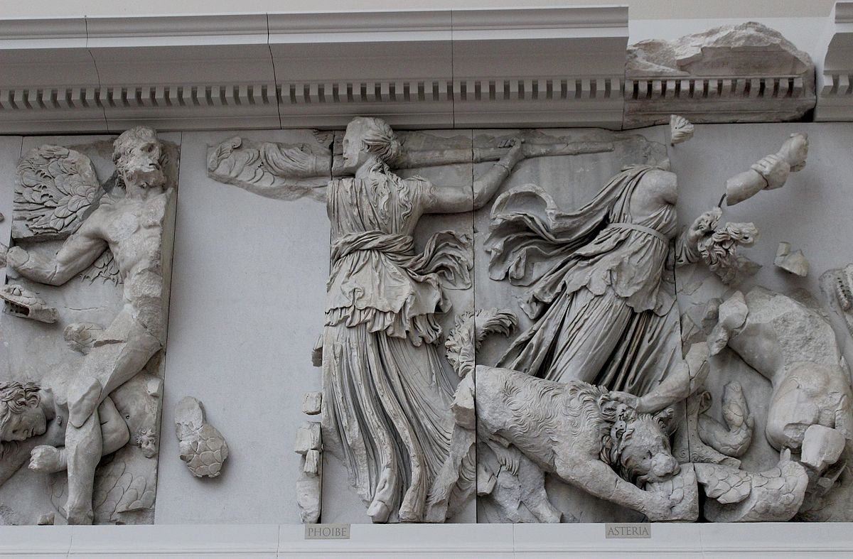 Detail of Asteria within the Pergamon Altar - 2nd century BCE