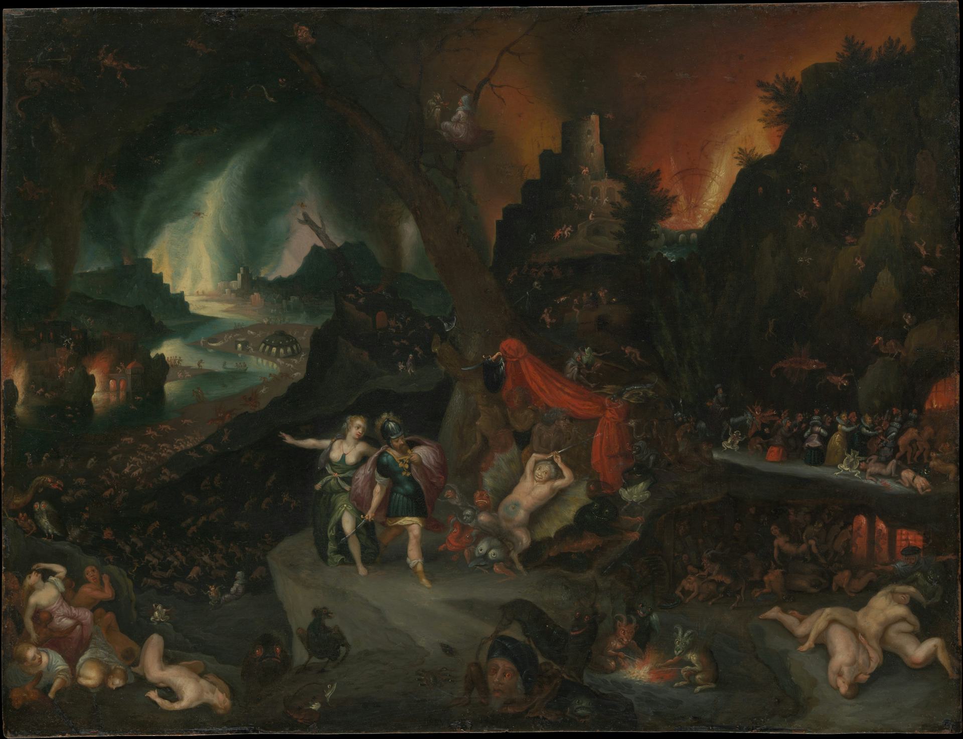 Aeneas and the Sibyl in the Underworld by Jan Brueghel the Younger (ca. 1630s)