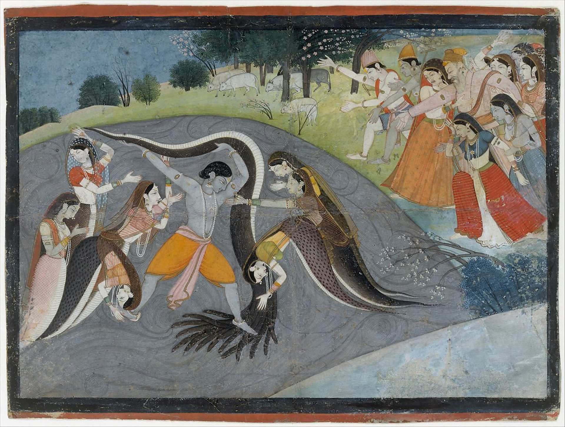Krishna and Kaliya, ca 1785.