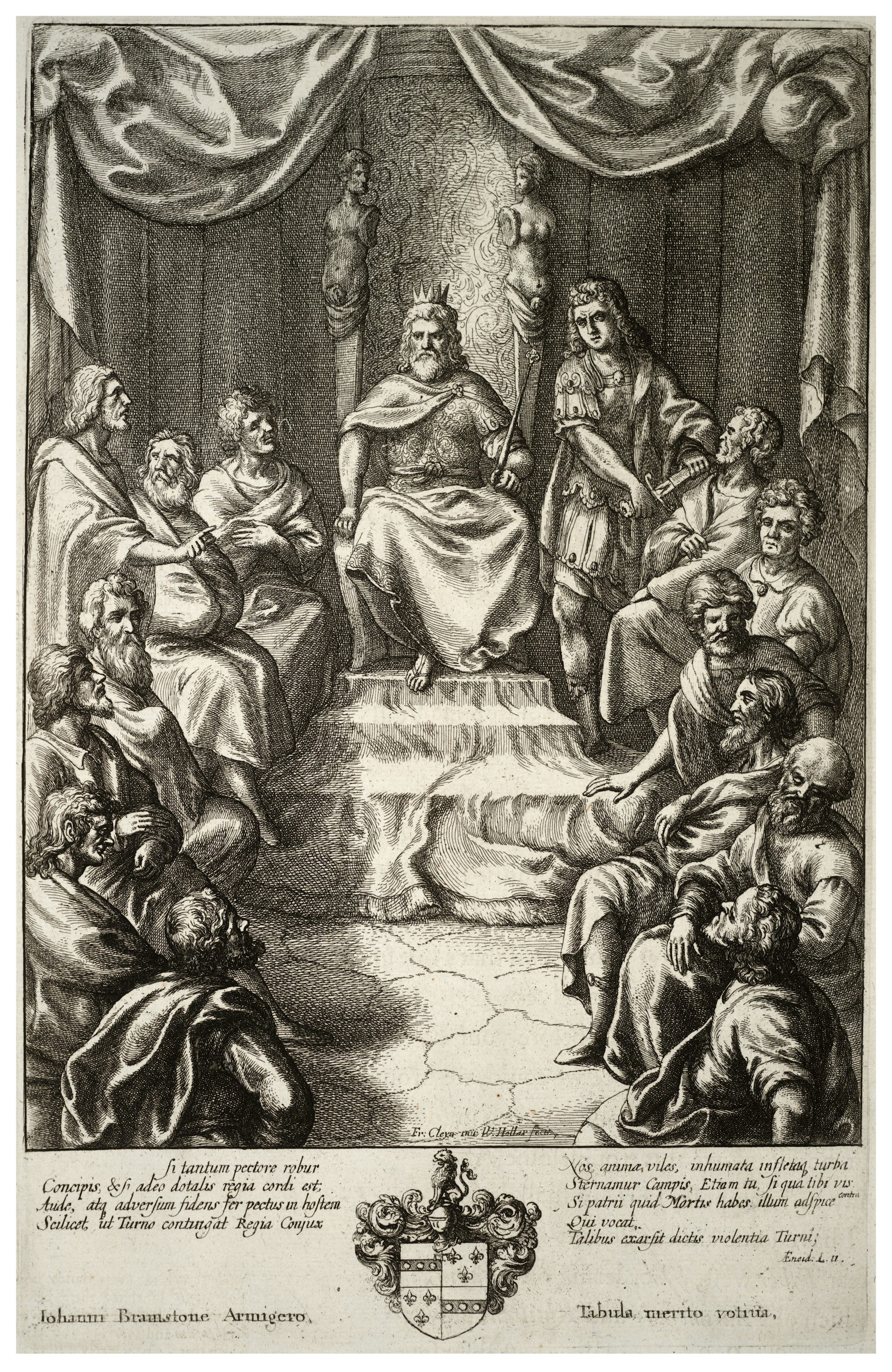 King Latinus in Council by Wenceslas Hollar