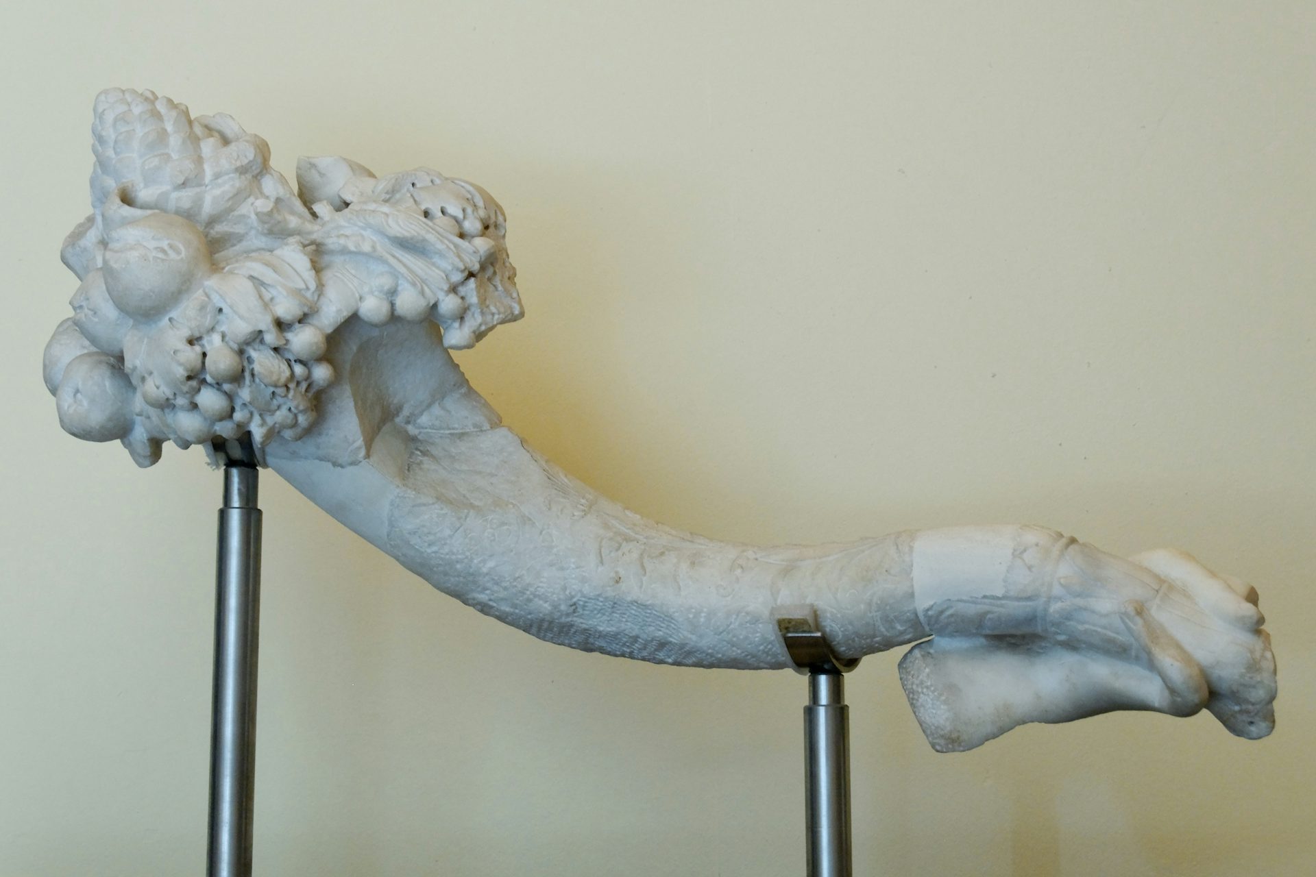 Marble statue of a cornucopia
