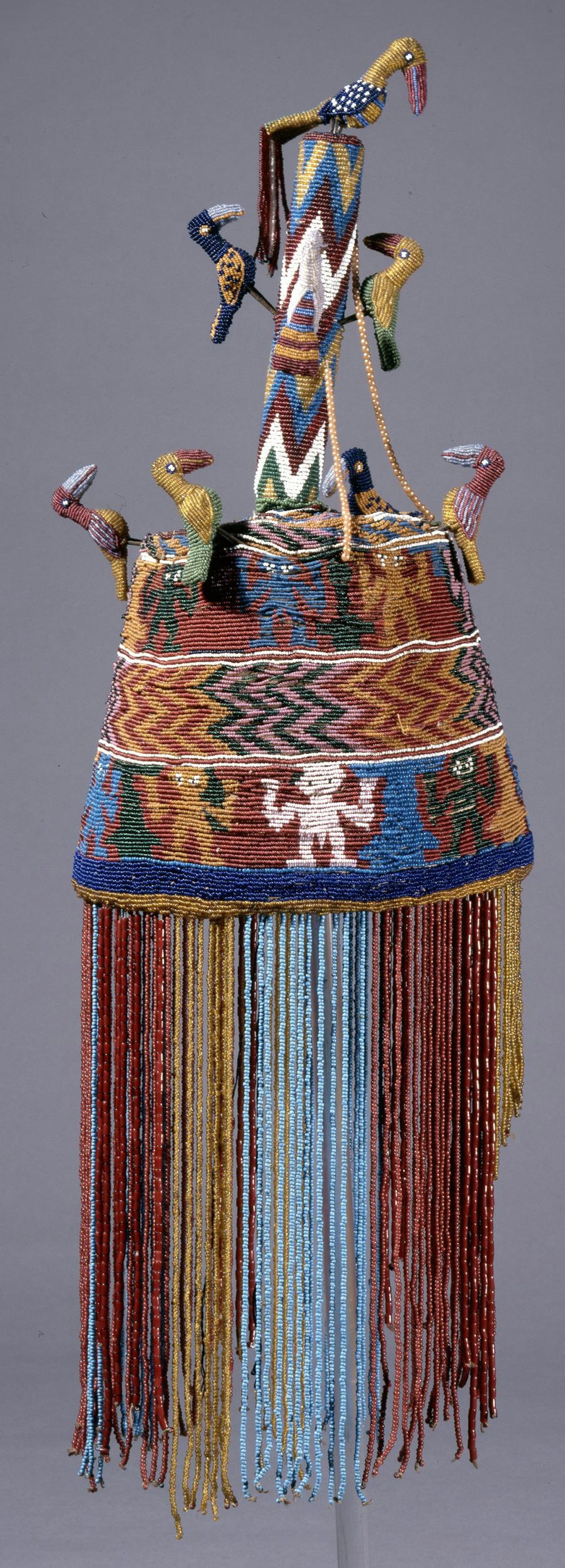 Beaded Crown (ade ileke) by Yoruba artist (19th century).