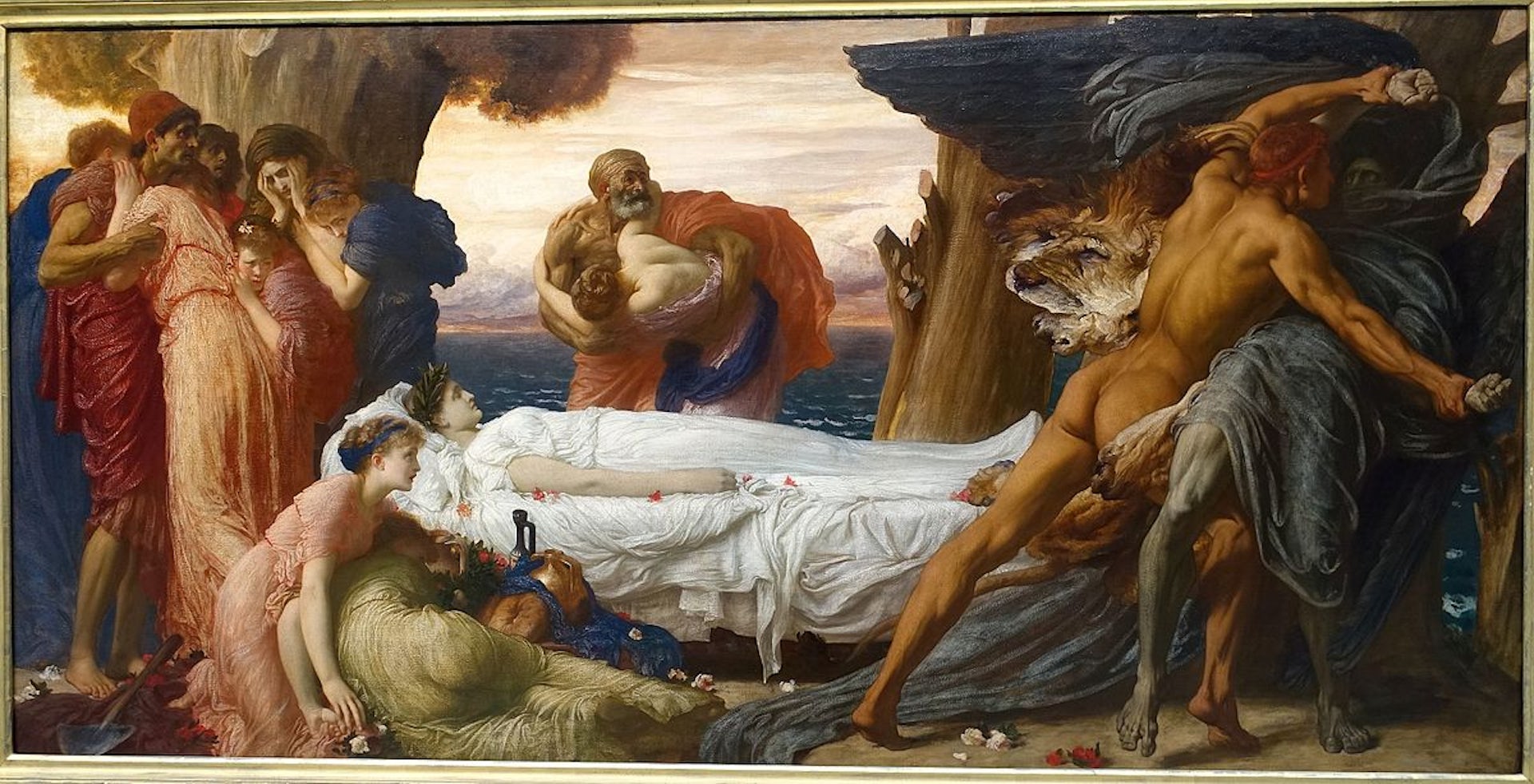 Hercules Wrestling with Death for the Body of Alcestis, by Frederic Lord Leighton, England, c. 1869-1871