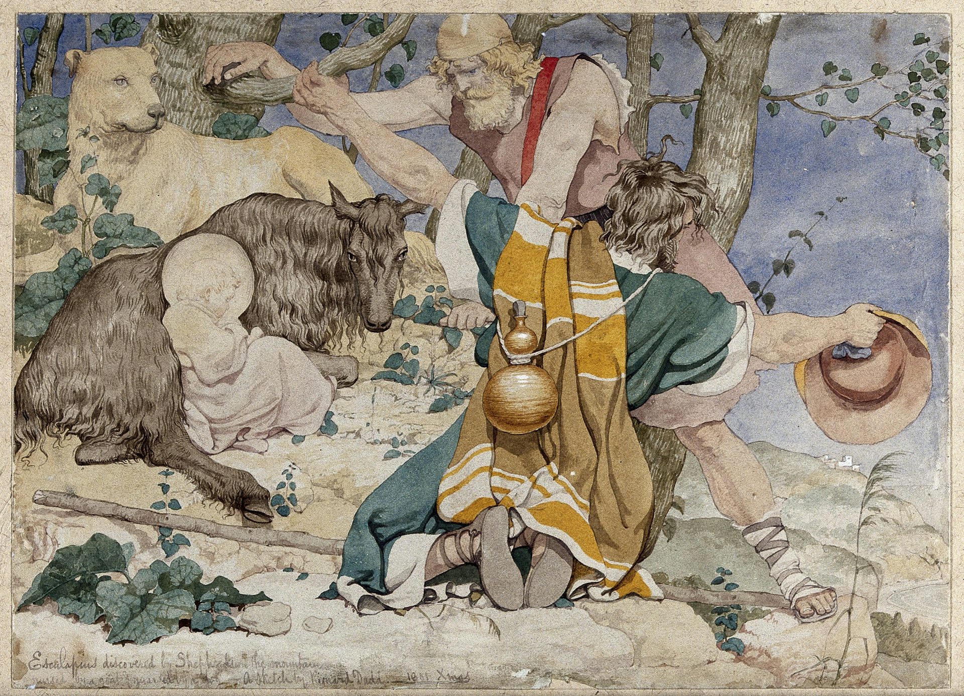 Dadd Asclepius discovered by shepherds