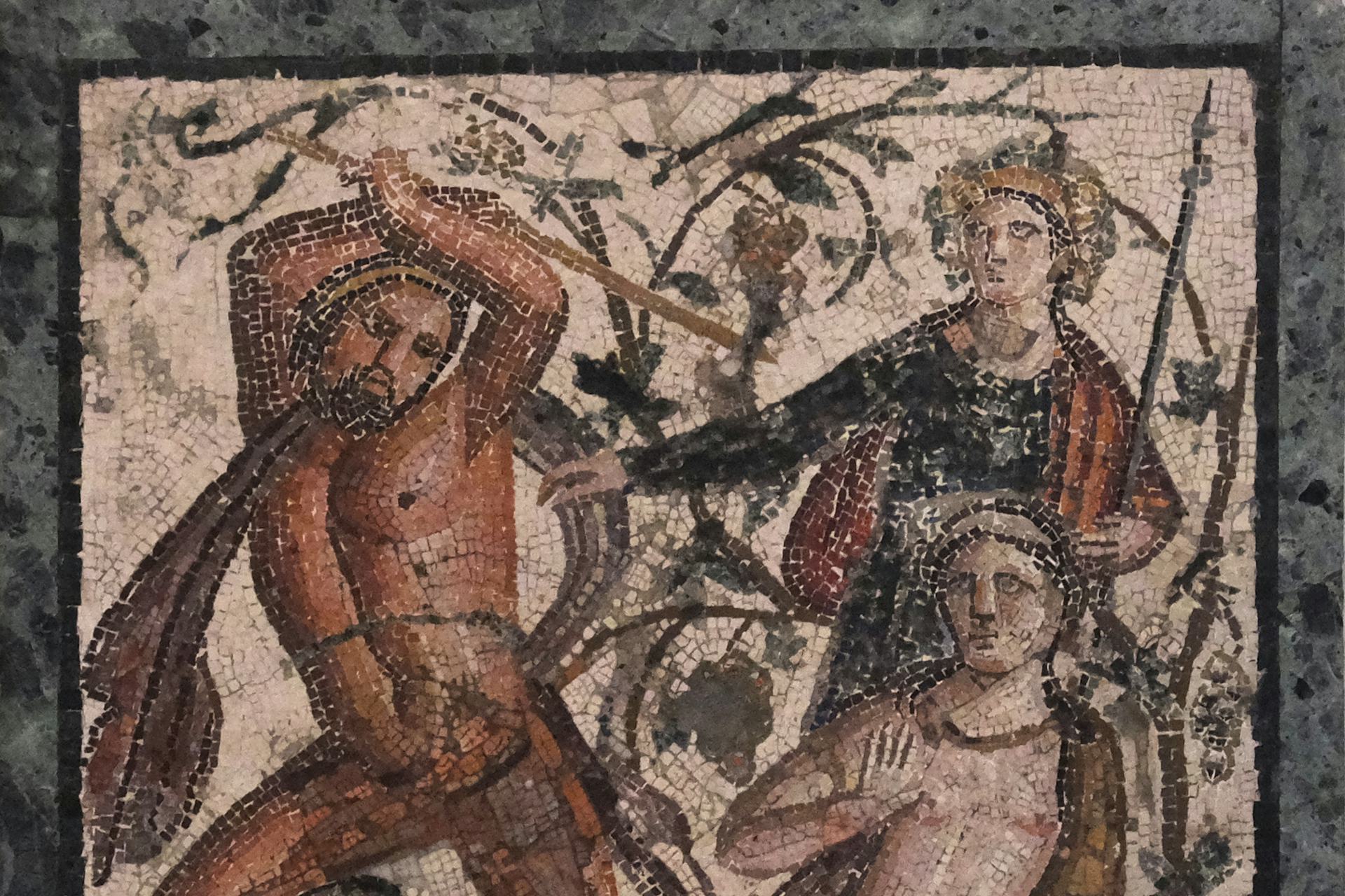 Mosaic of Lycurgus fighting Ambrosia and Dionysus