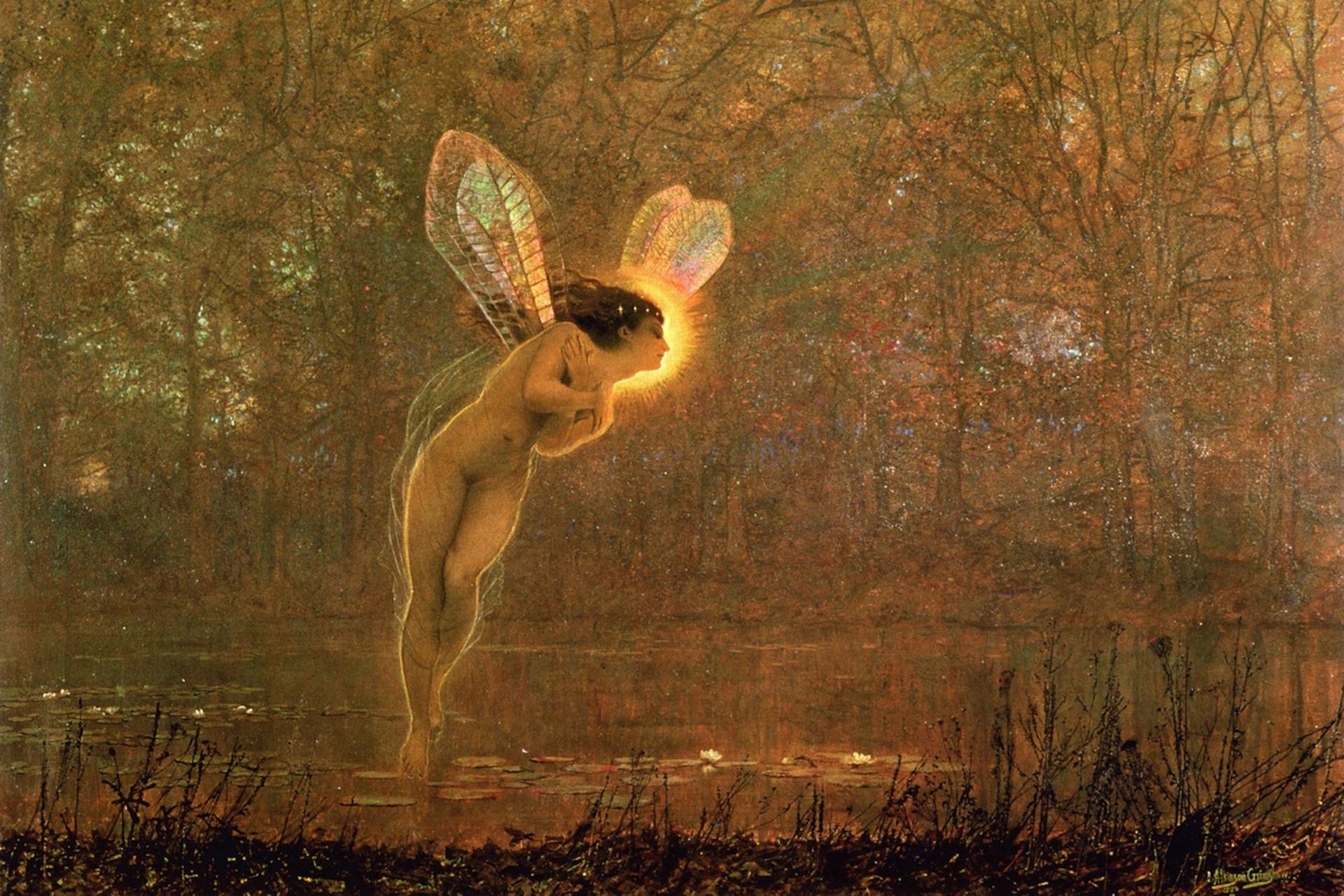 Iris by John Atkinson Grimshaw