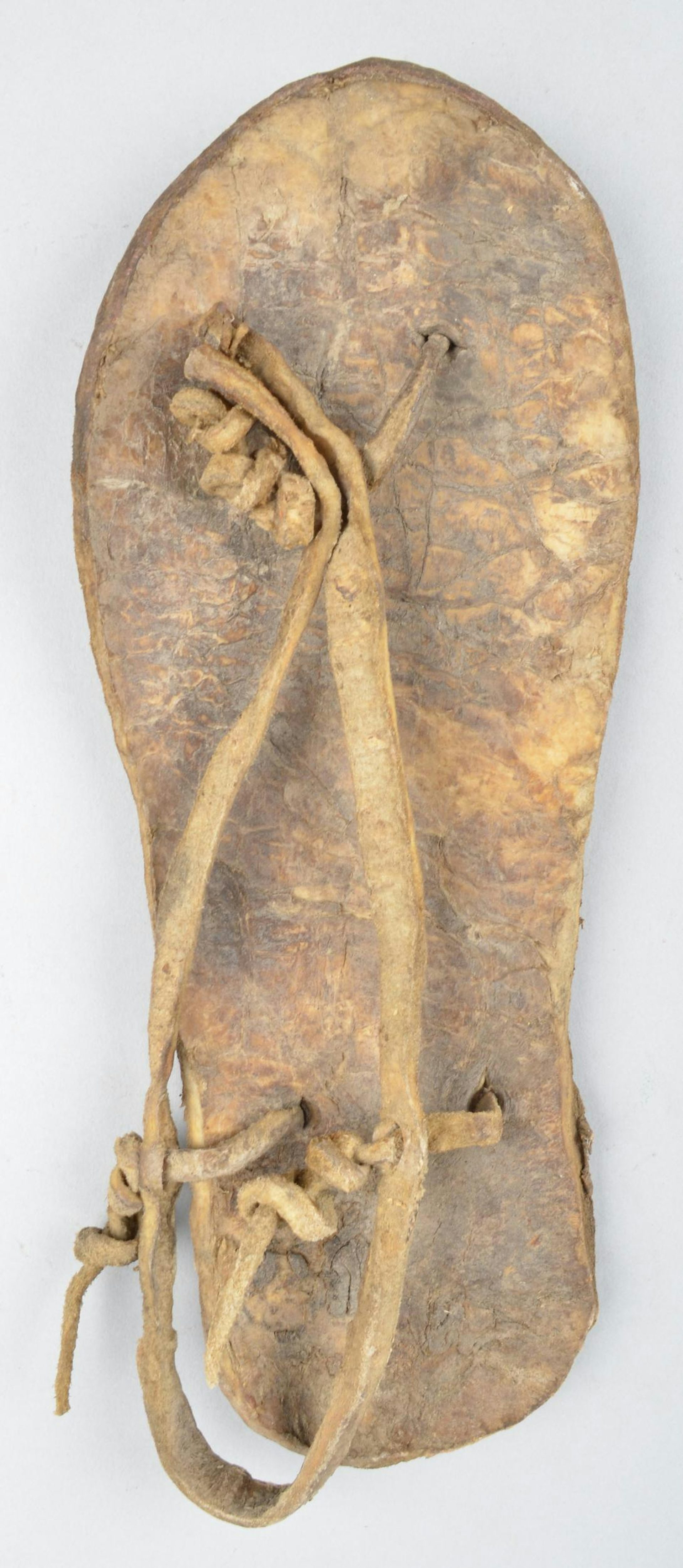 Left foot sandal made of hide (gemsbuck) by San artist (n.d).