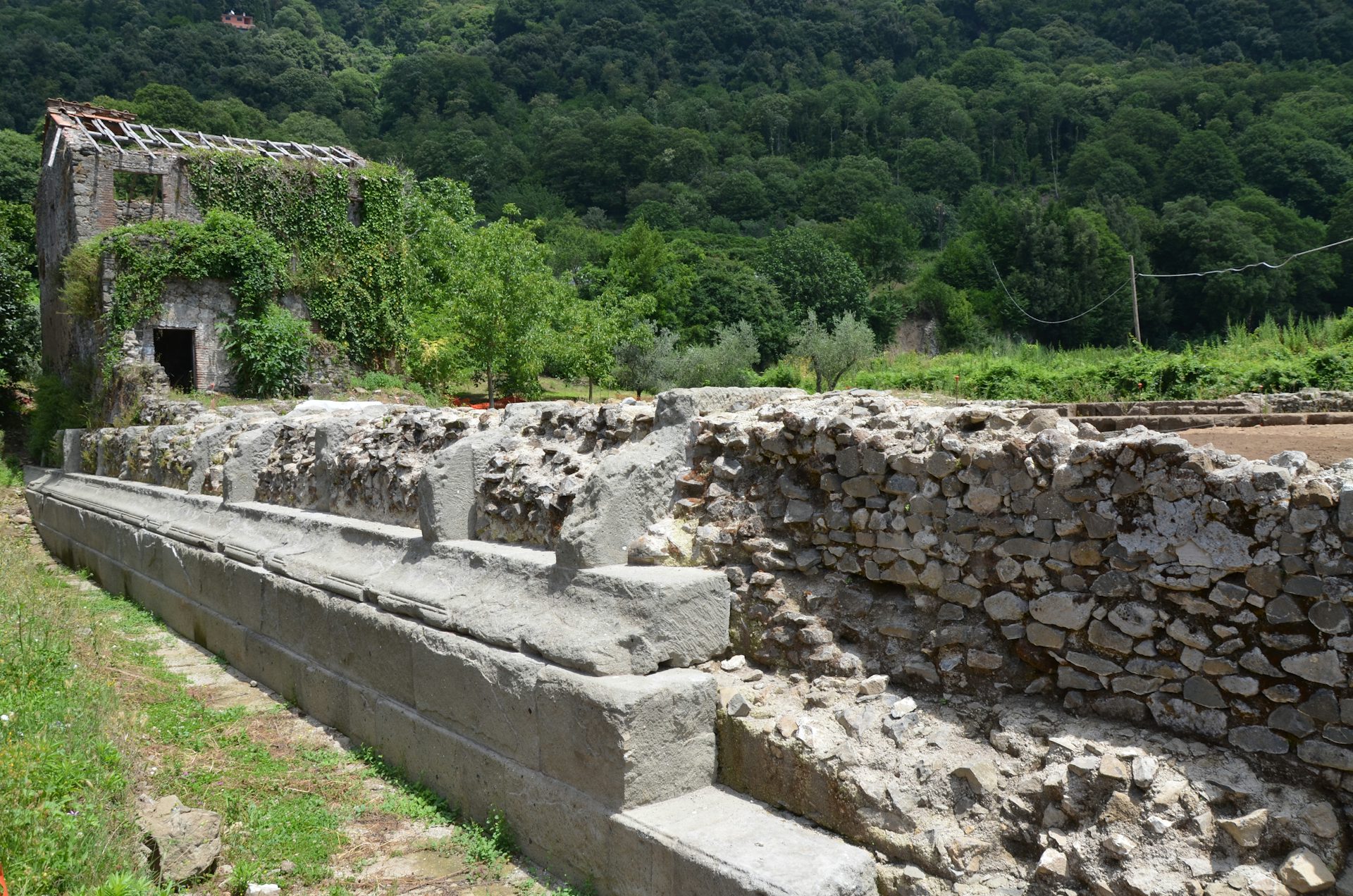Ruins of the Temple of Diana Nemorensis at Nemi Italy