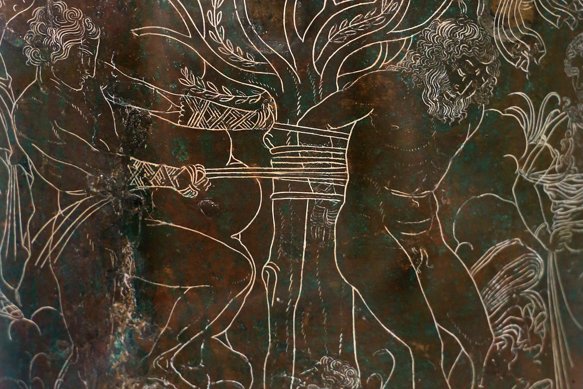 Detail from the frieze on the Ficoroni Cista