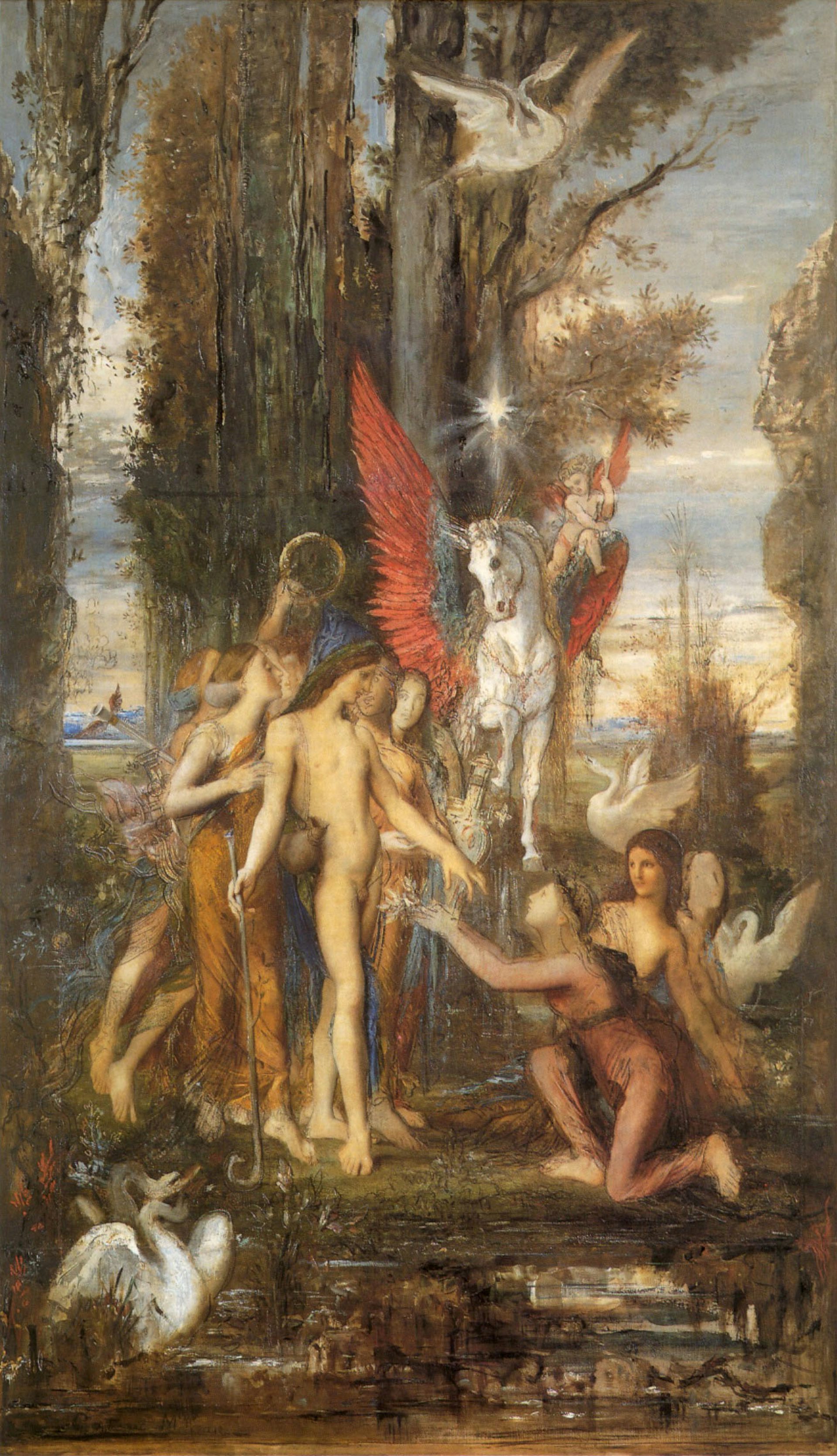 Hesiod and the Muses by Gustave Moreau