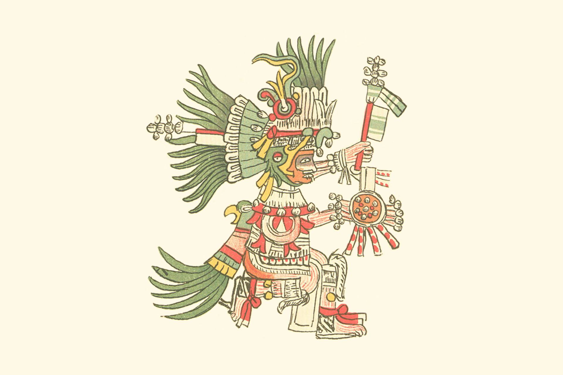Card 86 - Huitzilopochtli - Back  Wild creatures, Mythological creatures,  Prehistoric creatures