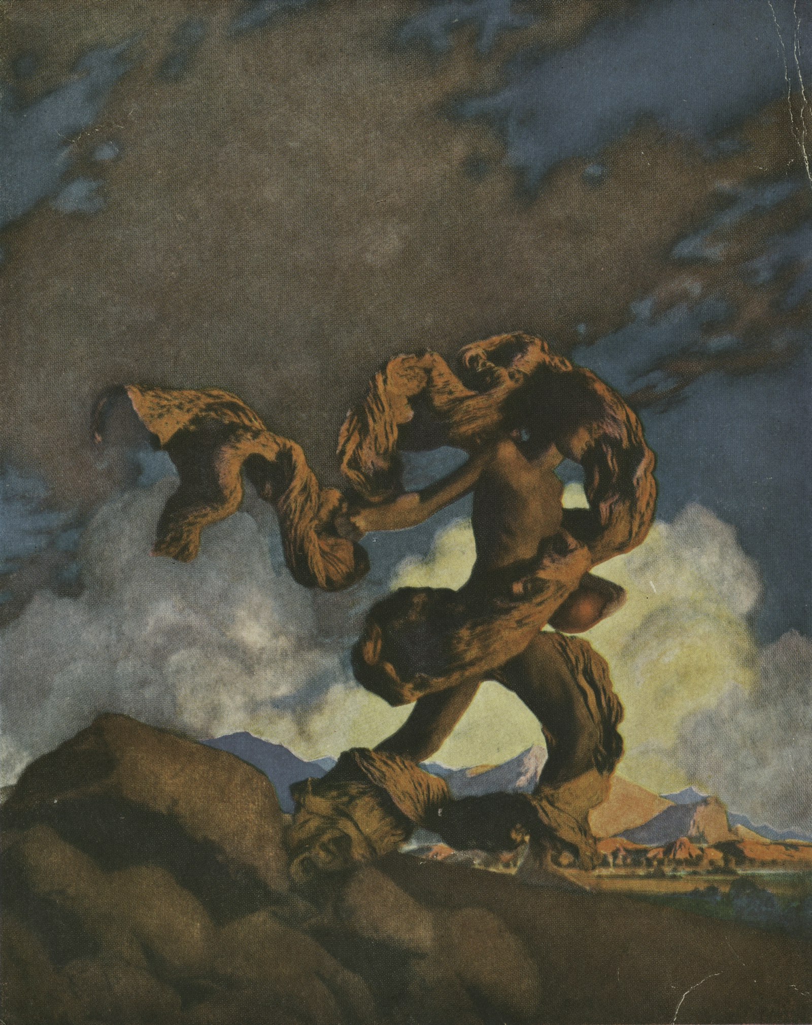 Cadmus Sowing the Dragons Teeth by Maxfield Parrish, 1908