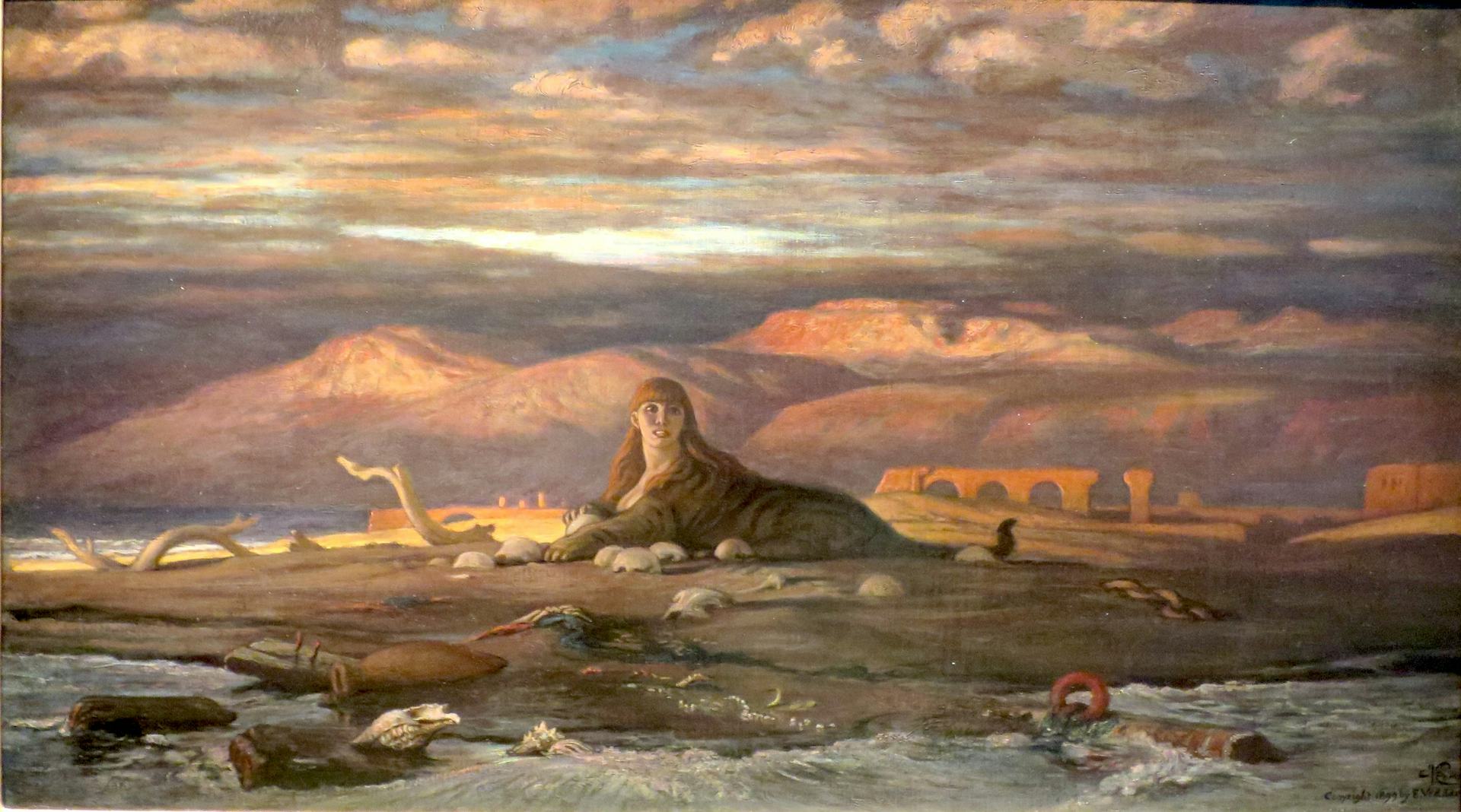 The Sphinx of the Seashore by Elihu Vedder (1879)