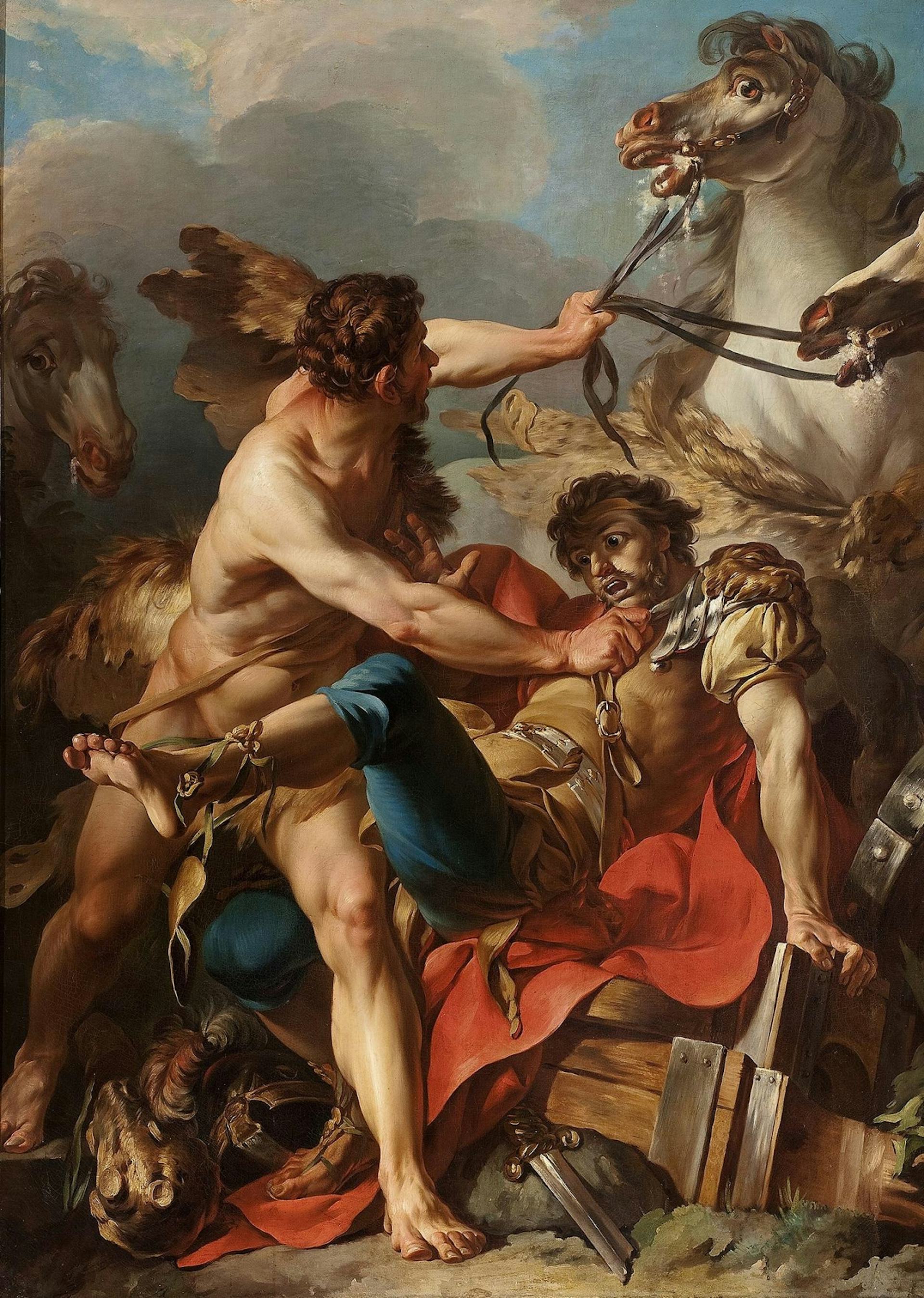 Diomedes King of Thrace Killed by Hercules and Devoured by his own Horses by Jean Baptiste Marie Pierre