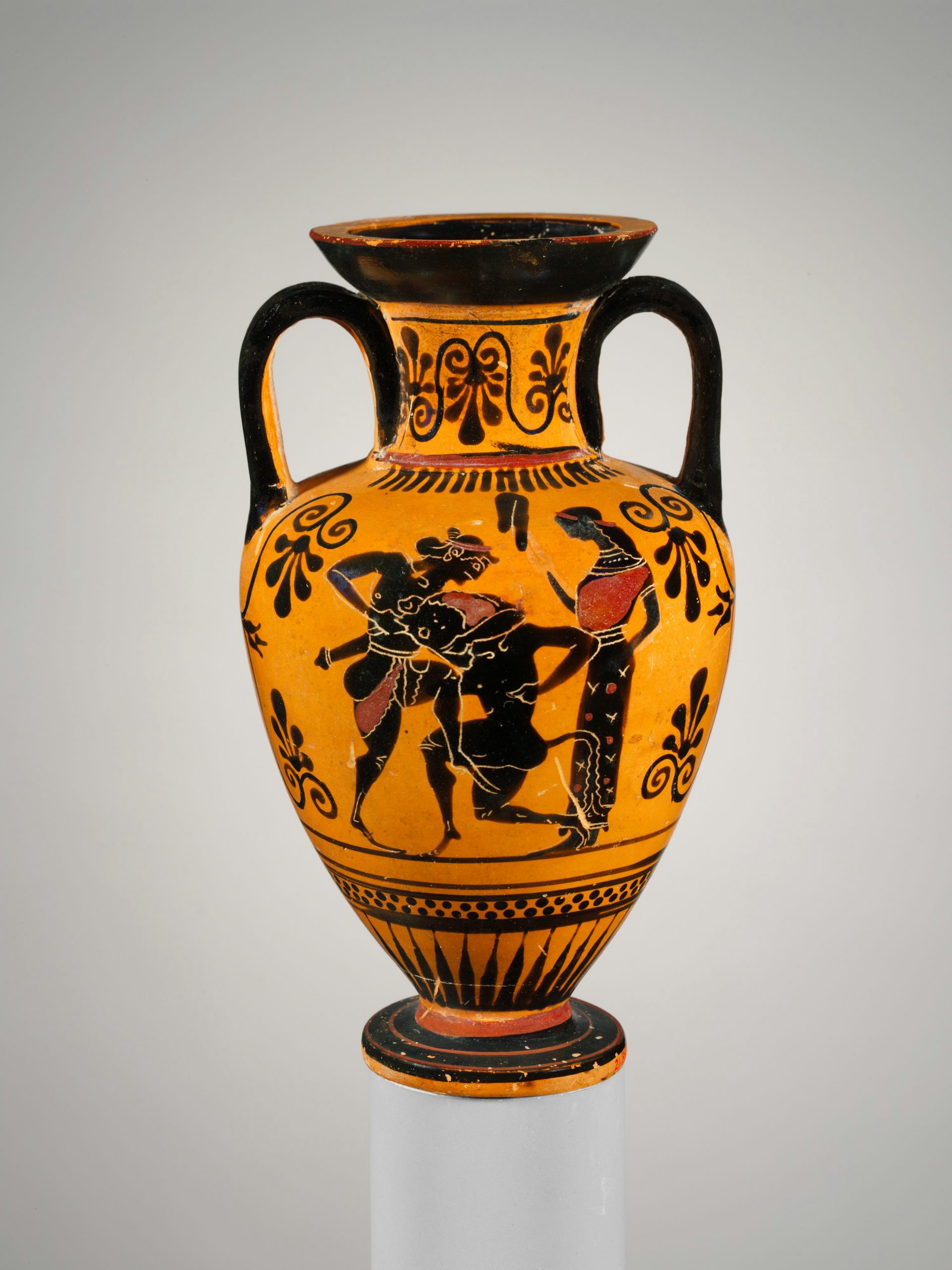 Vase painting of Theseus fighting the Minotaur