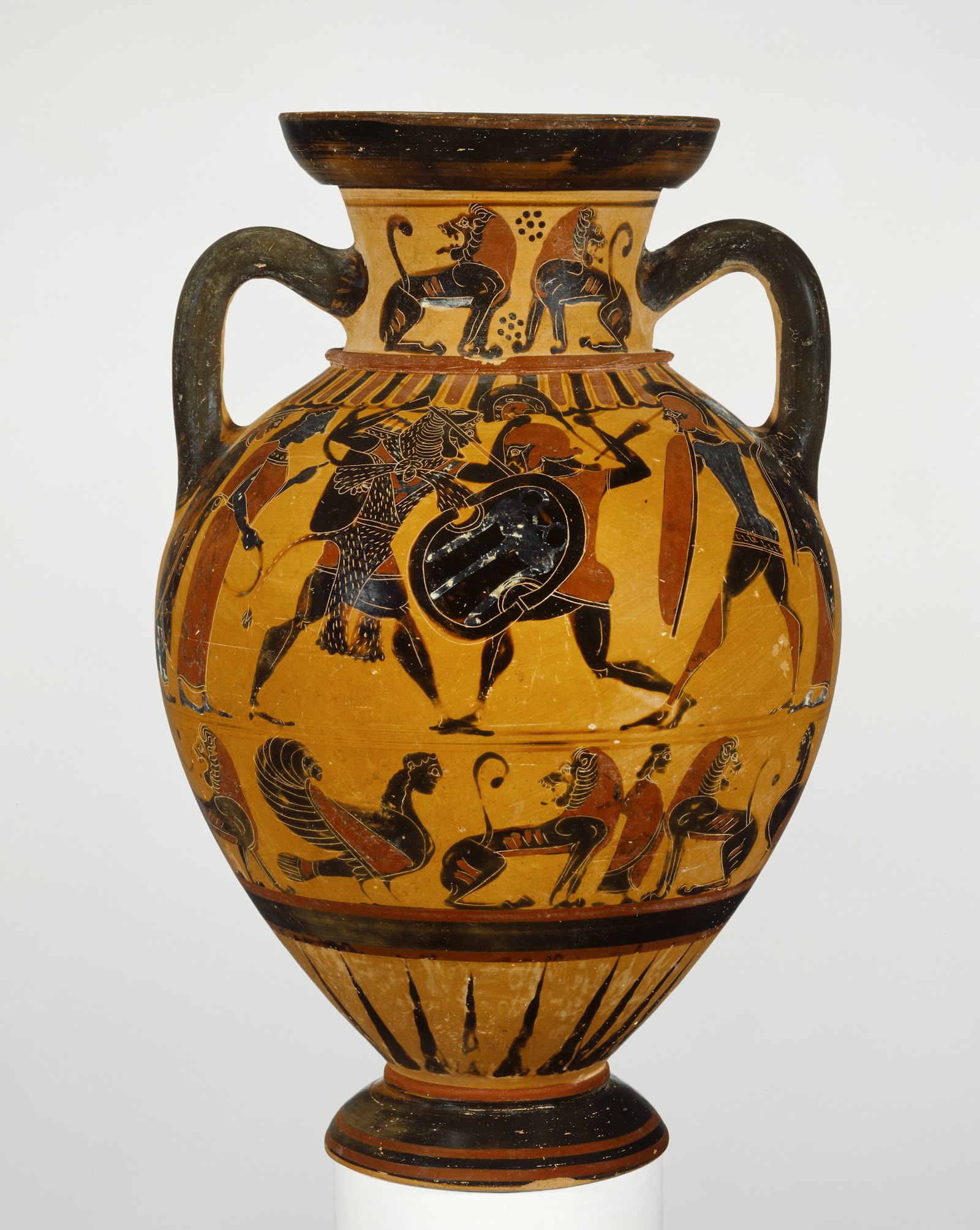 Black Figure Neck Amphora Terracotta Circa 570-560 BCE Getty Museum