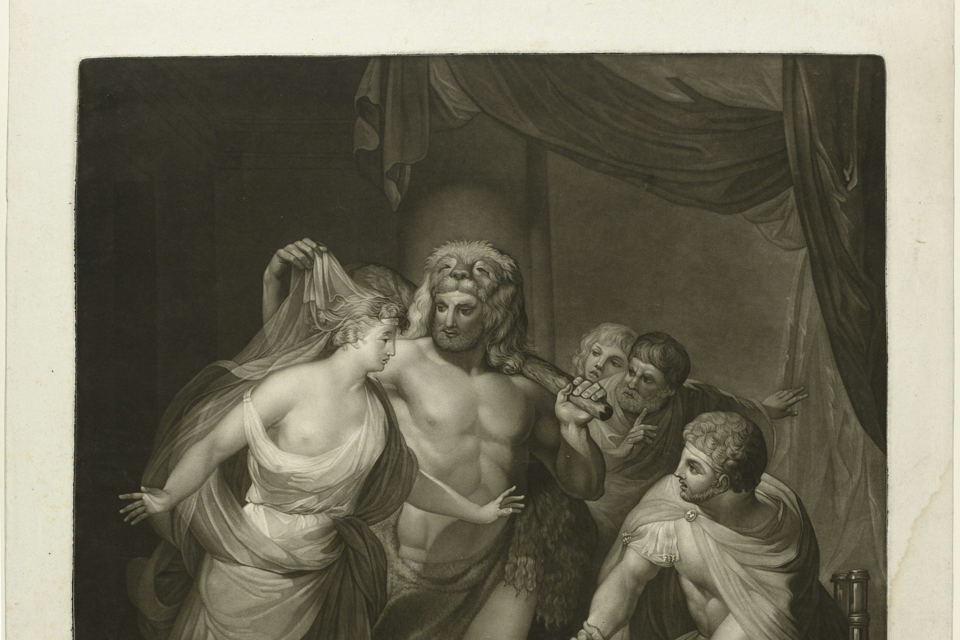 Hercules Brings Alcestis back from the Underworld by Joseph Spiegl, after Anton Wolff