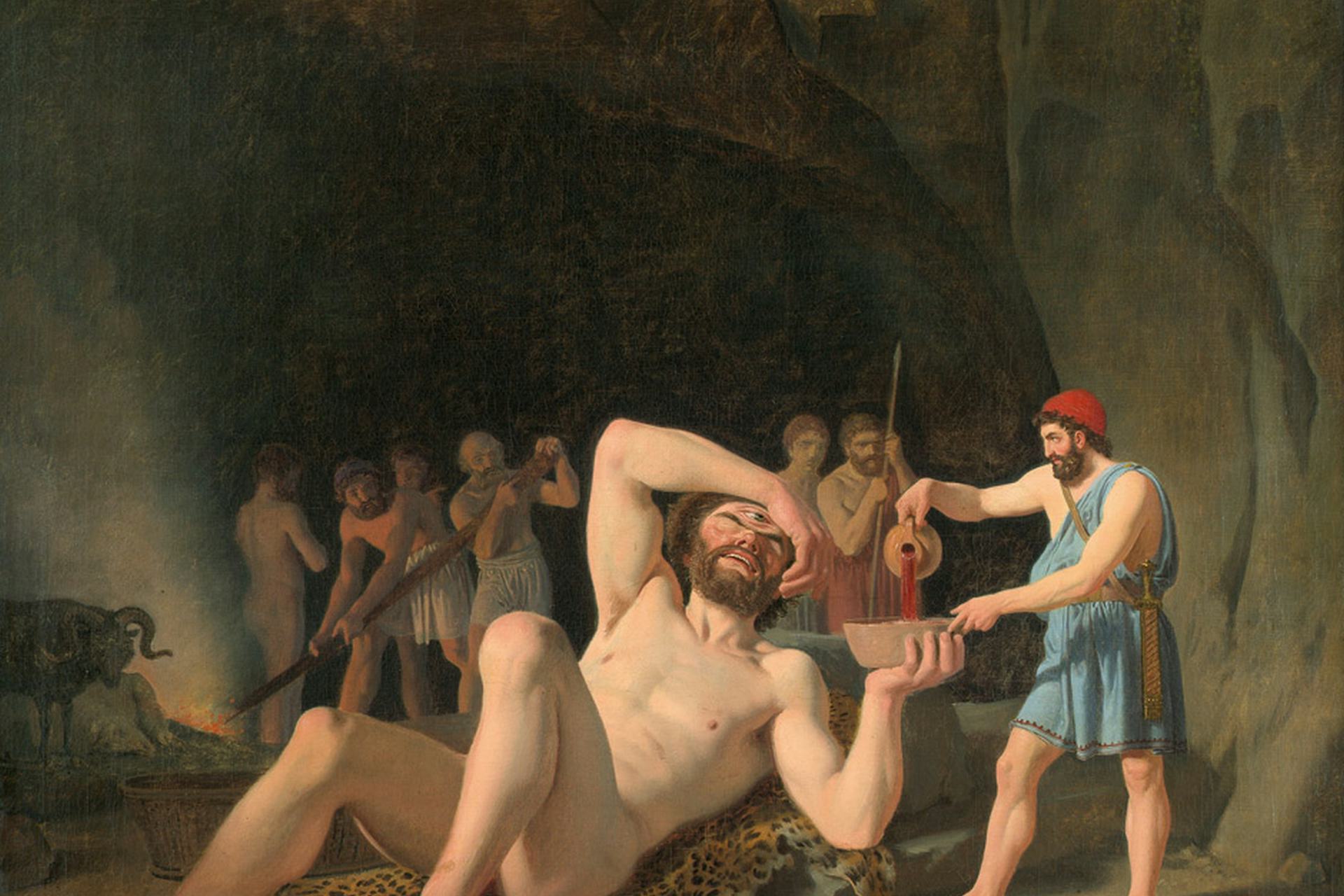 Ulysses in the cave of the Cyclops Polyphemus by Constantin Hansen (ca. 1835)