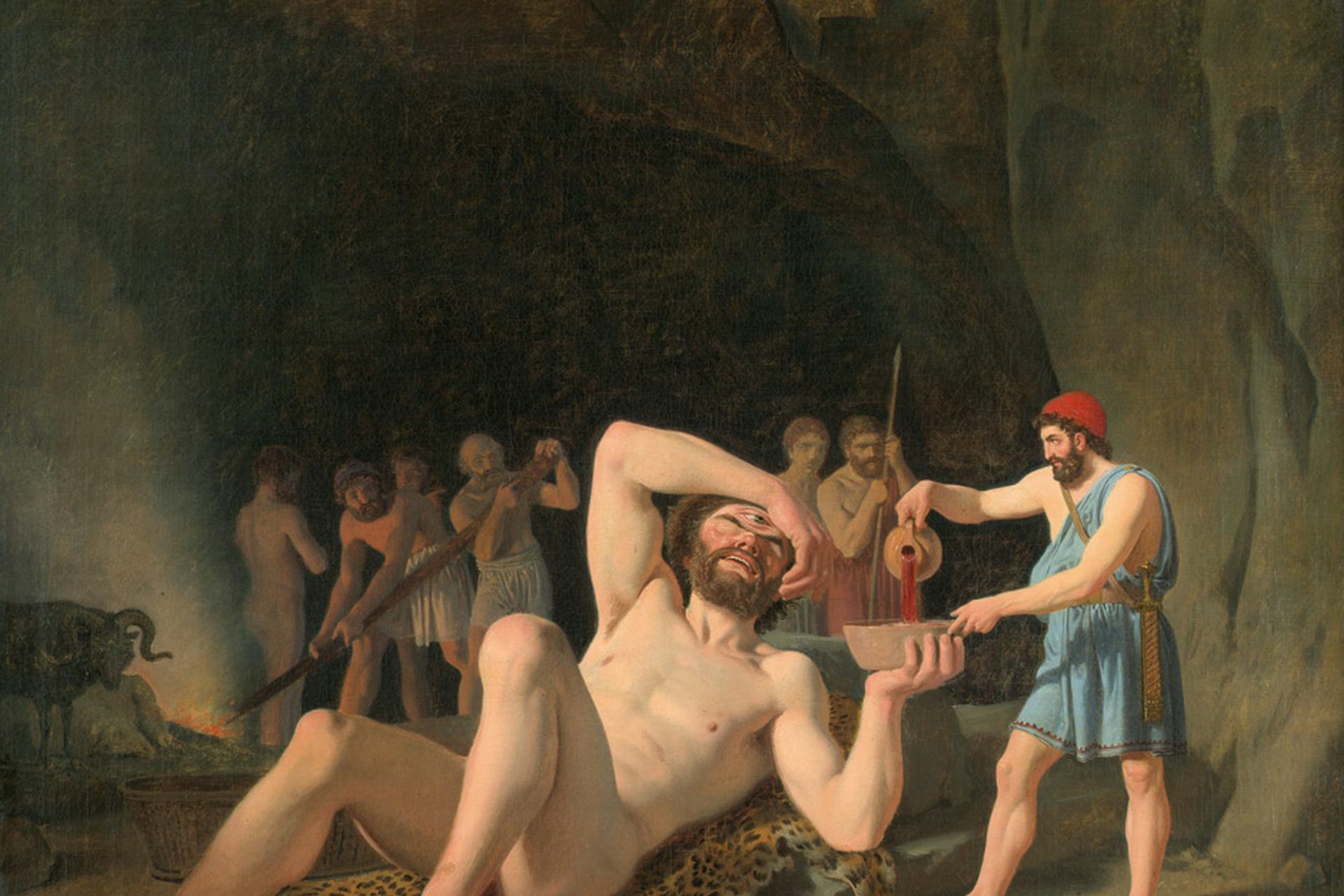 Ulysses in the cave of the Cyclops Polyphemus by Constantin Hansen (ca. 1835)