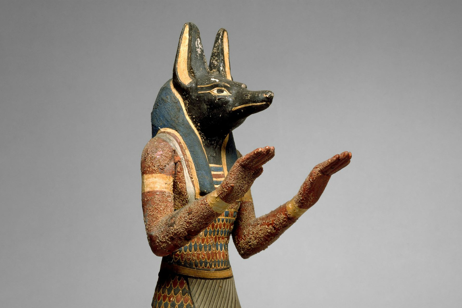 Statue of Mythology Jackal Anubis Stock Photo - Image of life