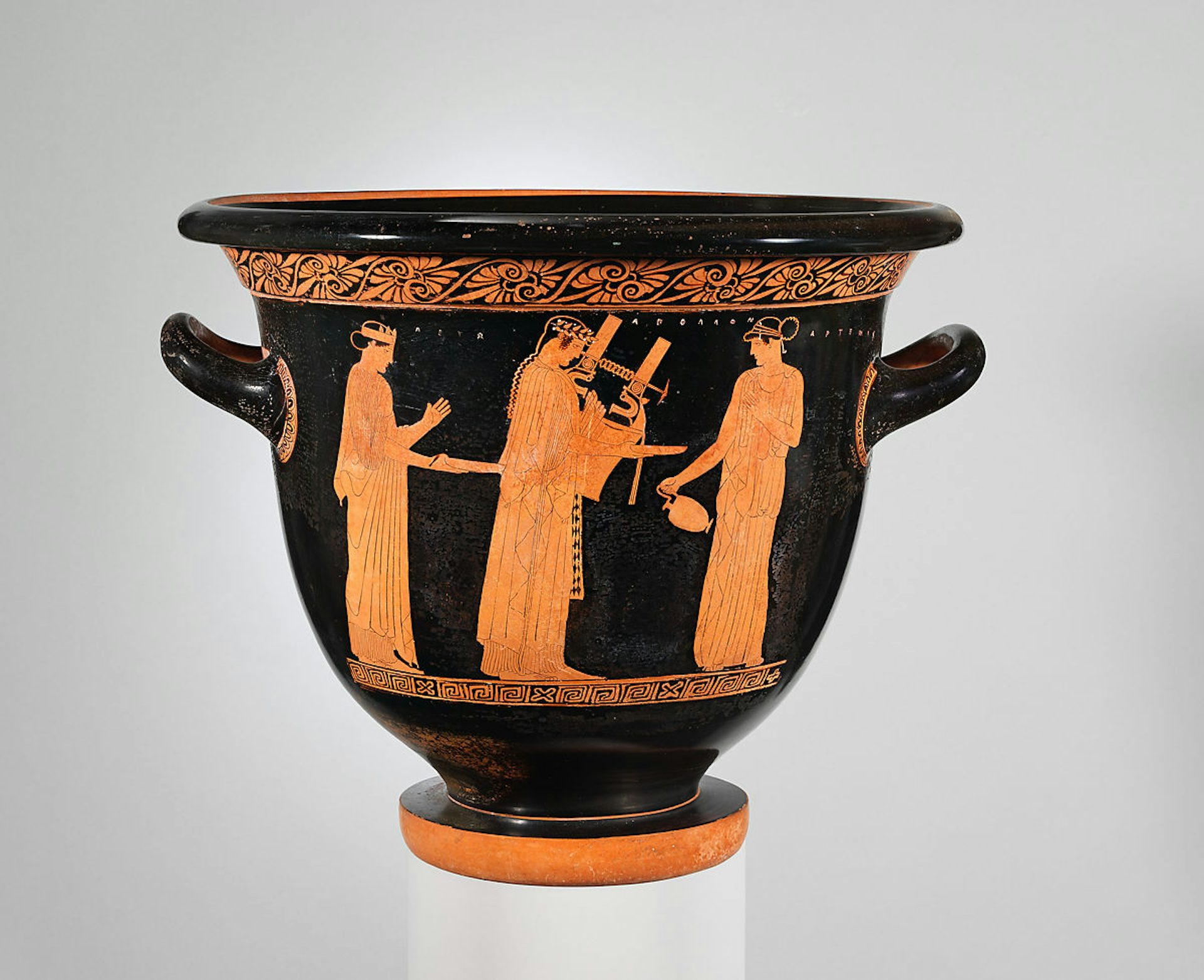 terracotta bell krater, villa giulia painter, 460-50 bce