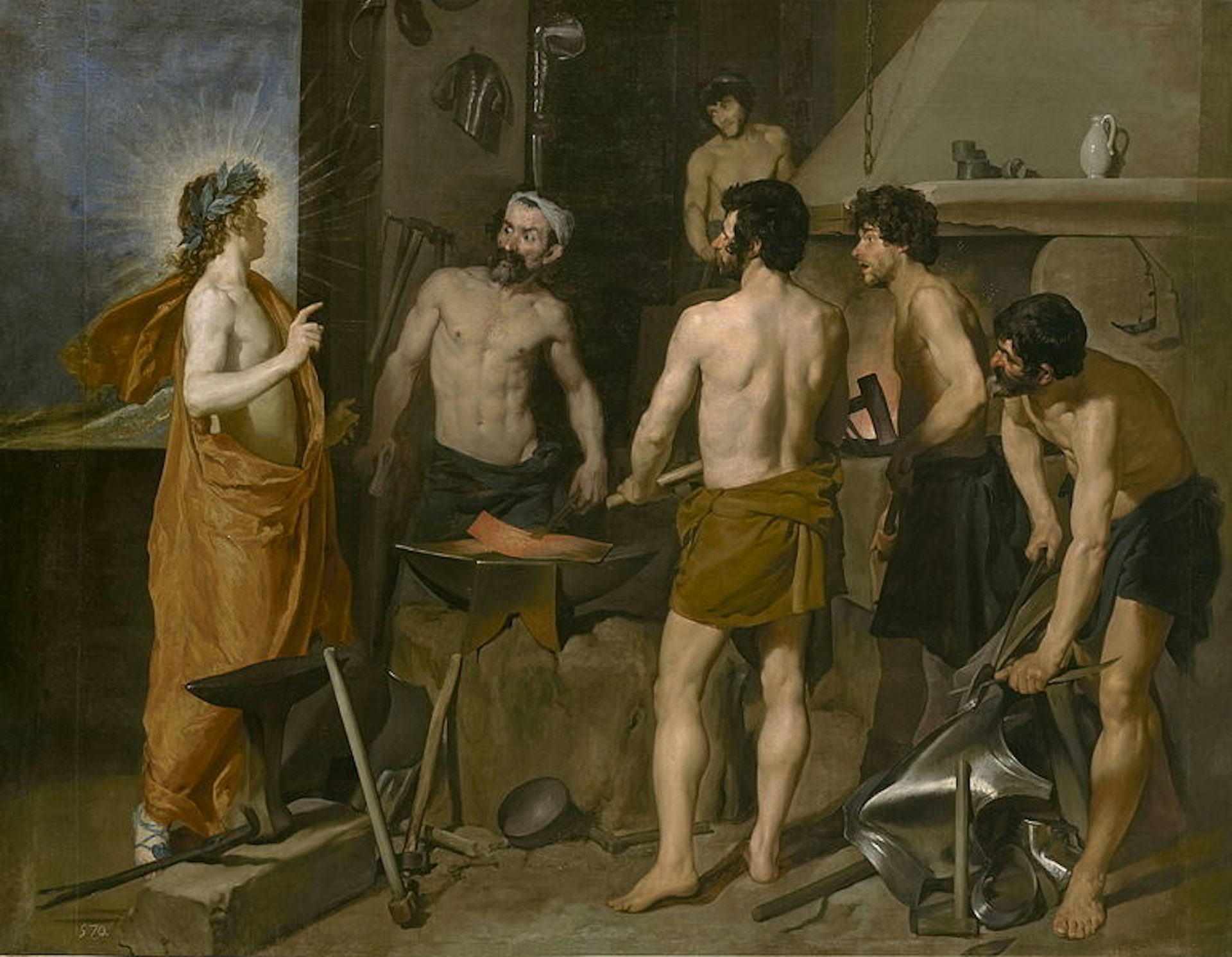 Apollo in the Forge of Vulcan 1630 Diego Velasquez Museo Del Prado