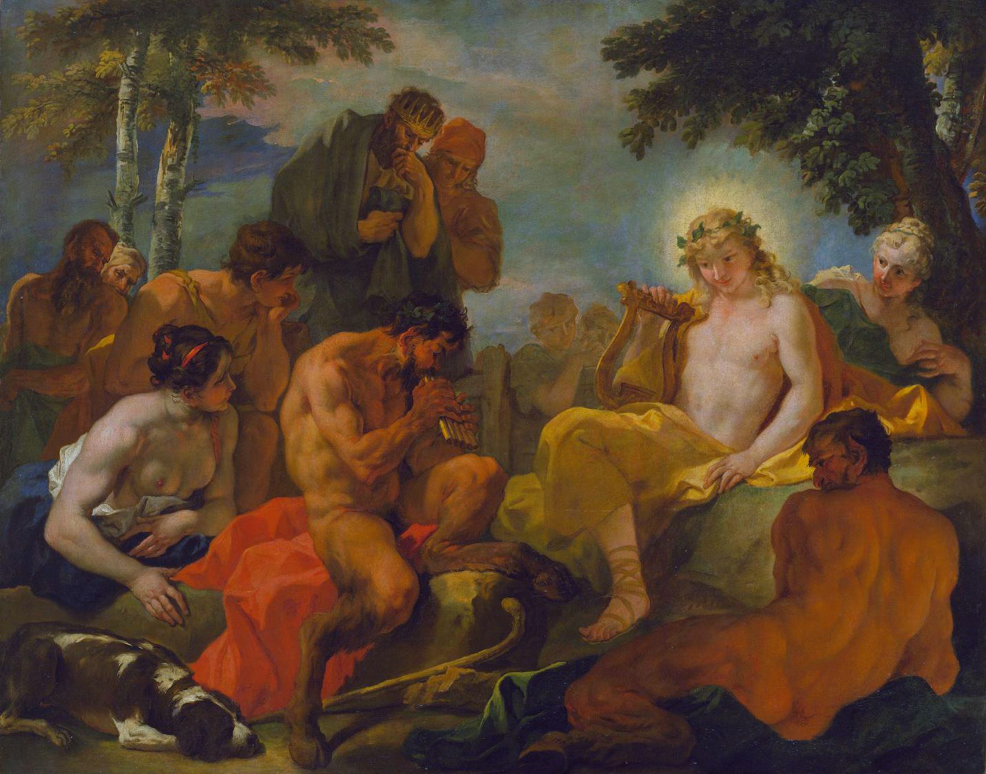 The Contest of Apollo and Pan by Sebastiano Ricci