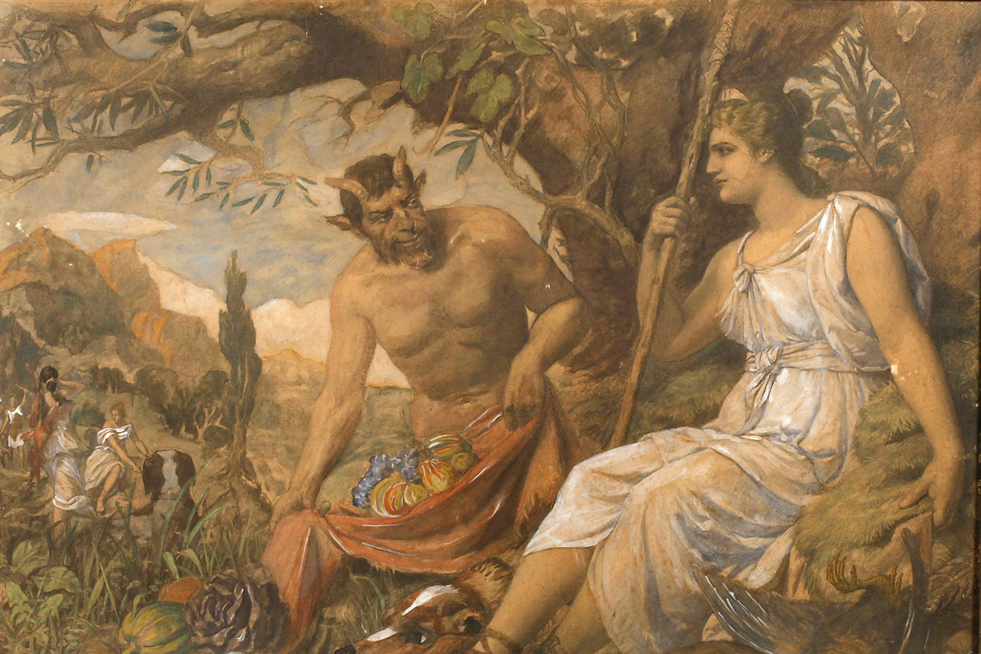 Diana with Faunus by Albert Freytag