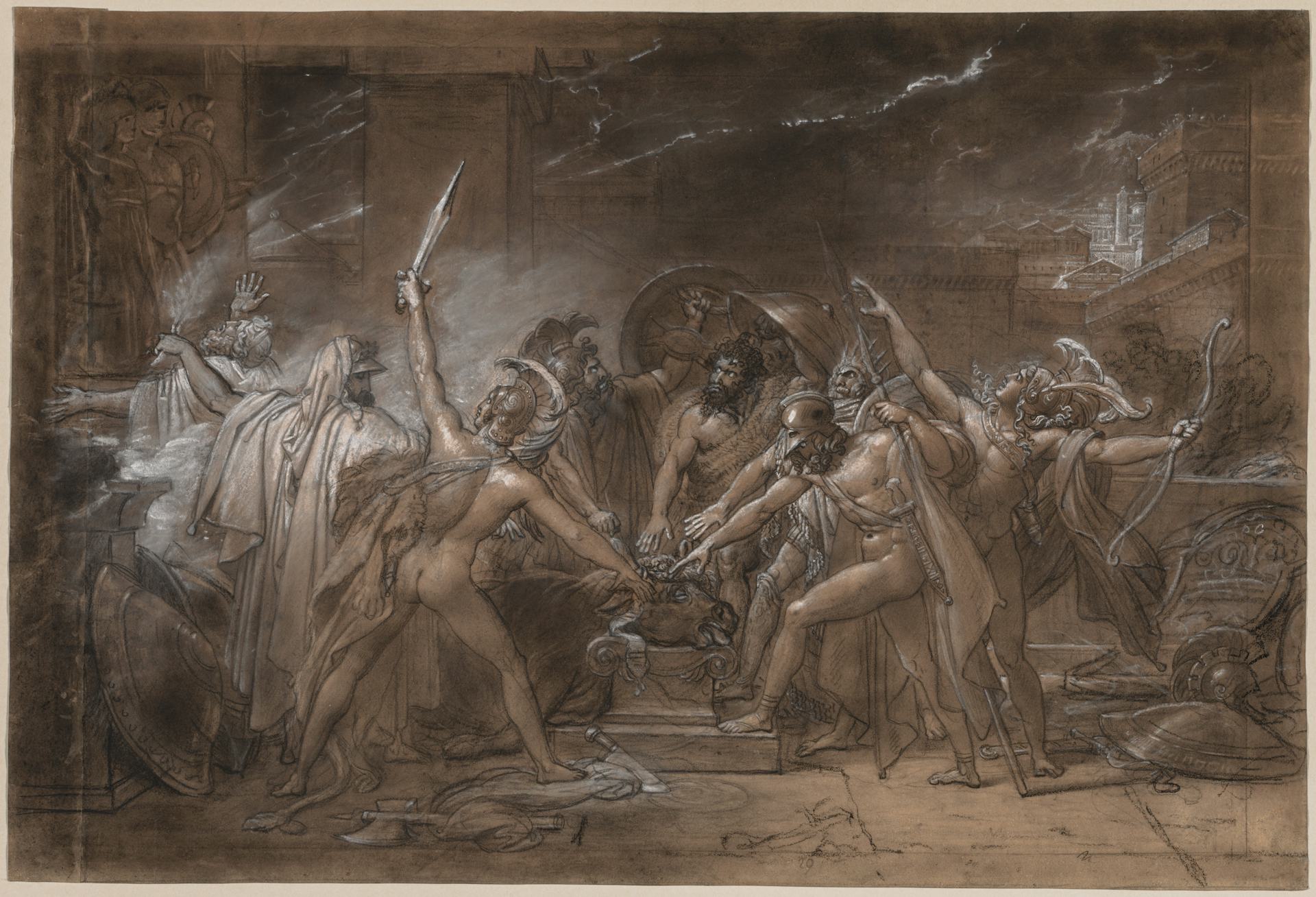 The Oath of the Seven Chiefs against Thebes by Anne-Louis Girodet de Roucy-Trioson
