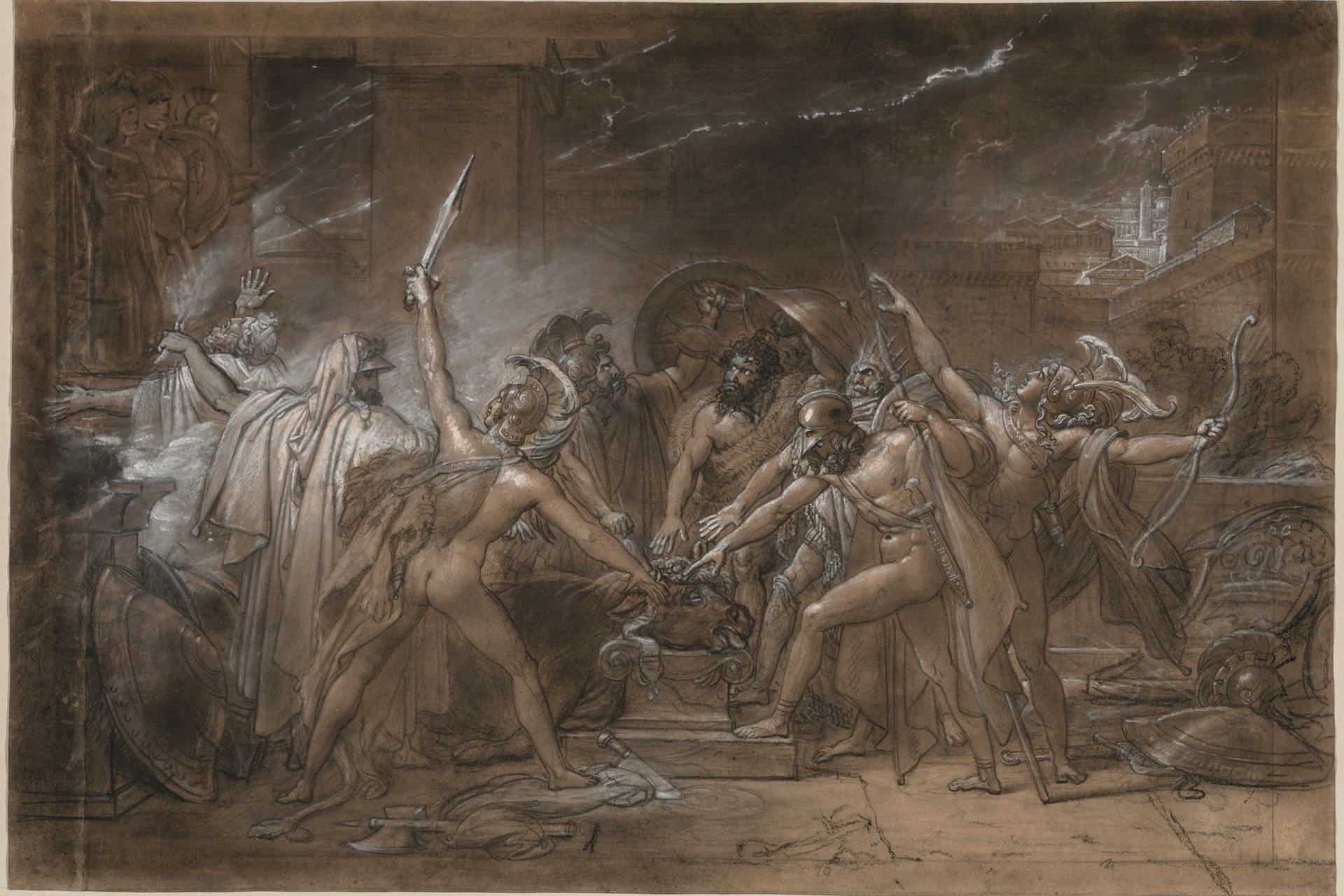The Oath of the Seven Chiefs against Thebes by Anne-Louis Girodet de Roucy-Trioson