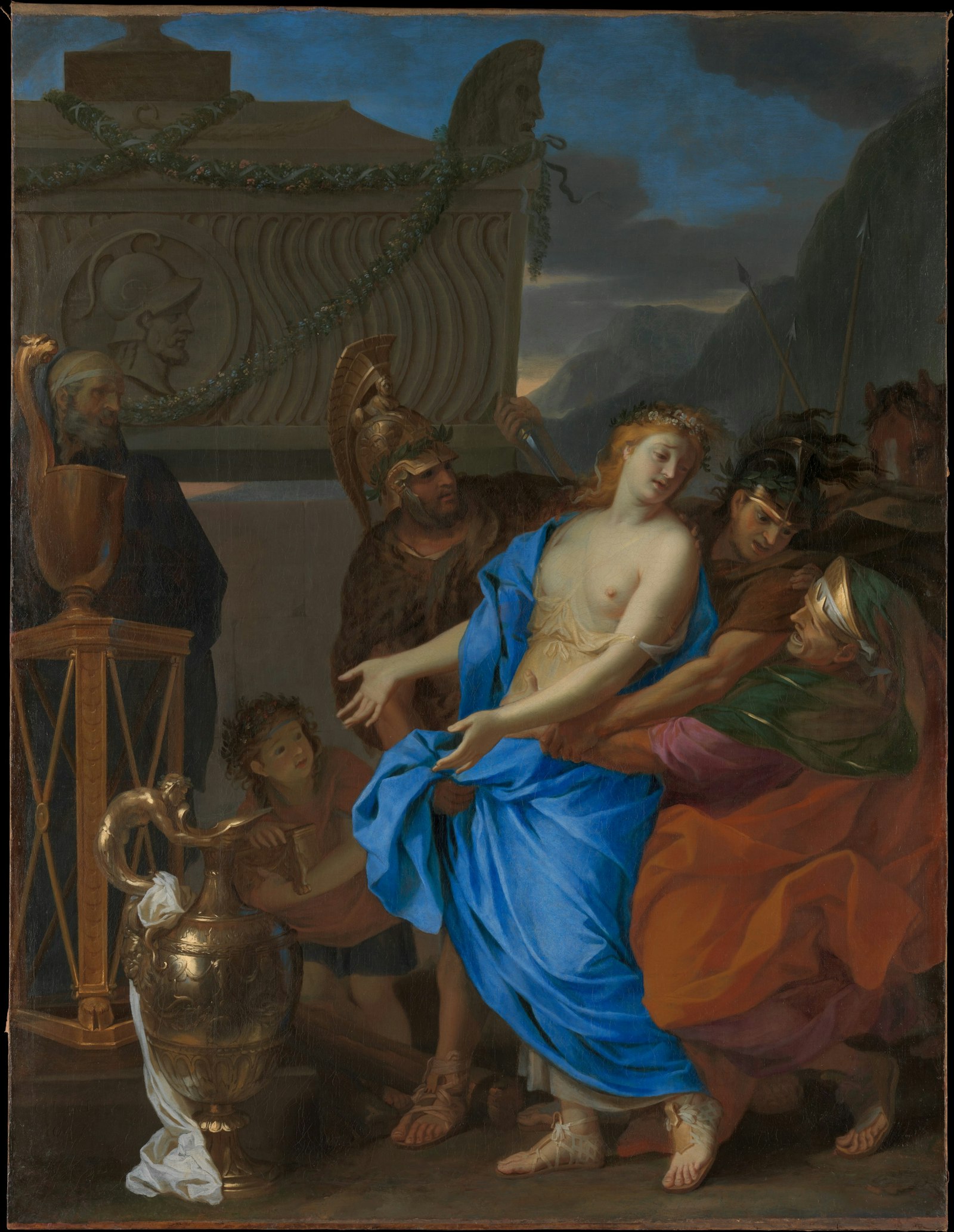 The Sacrifice of Polyxena painting by Charles Le Brun, 1647