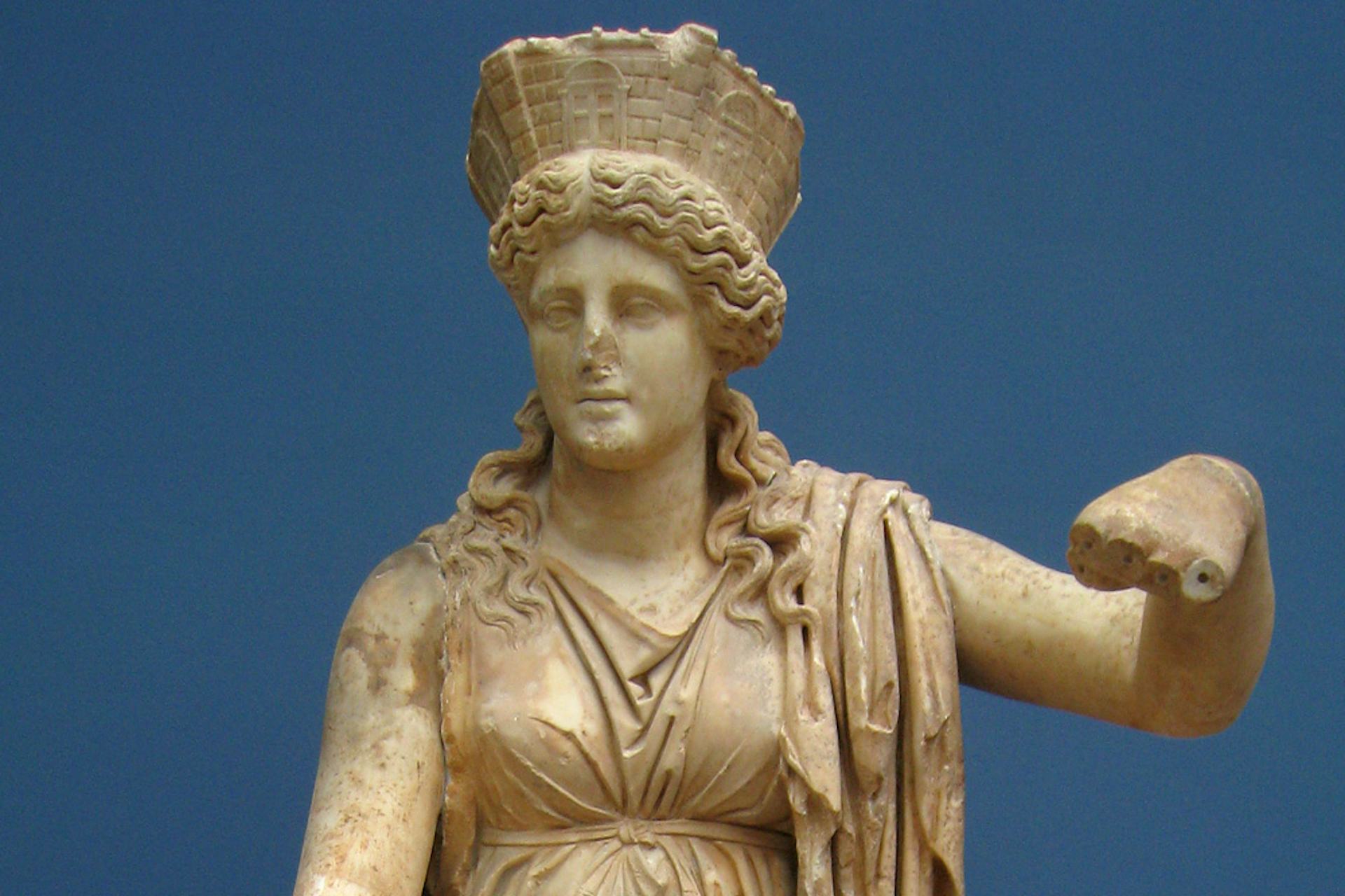 Marble statue of Cybele from Formia in Latium