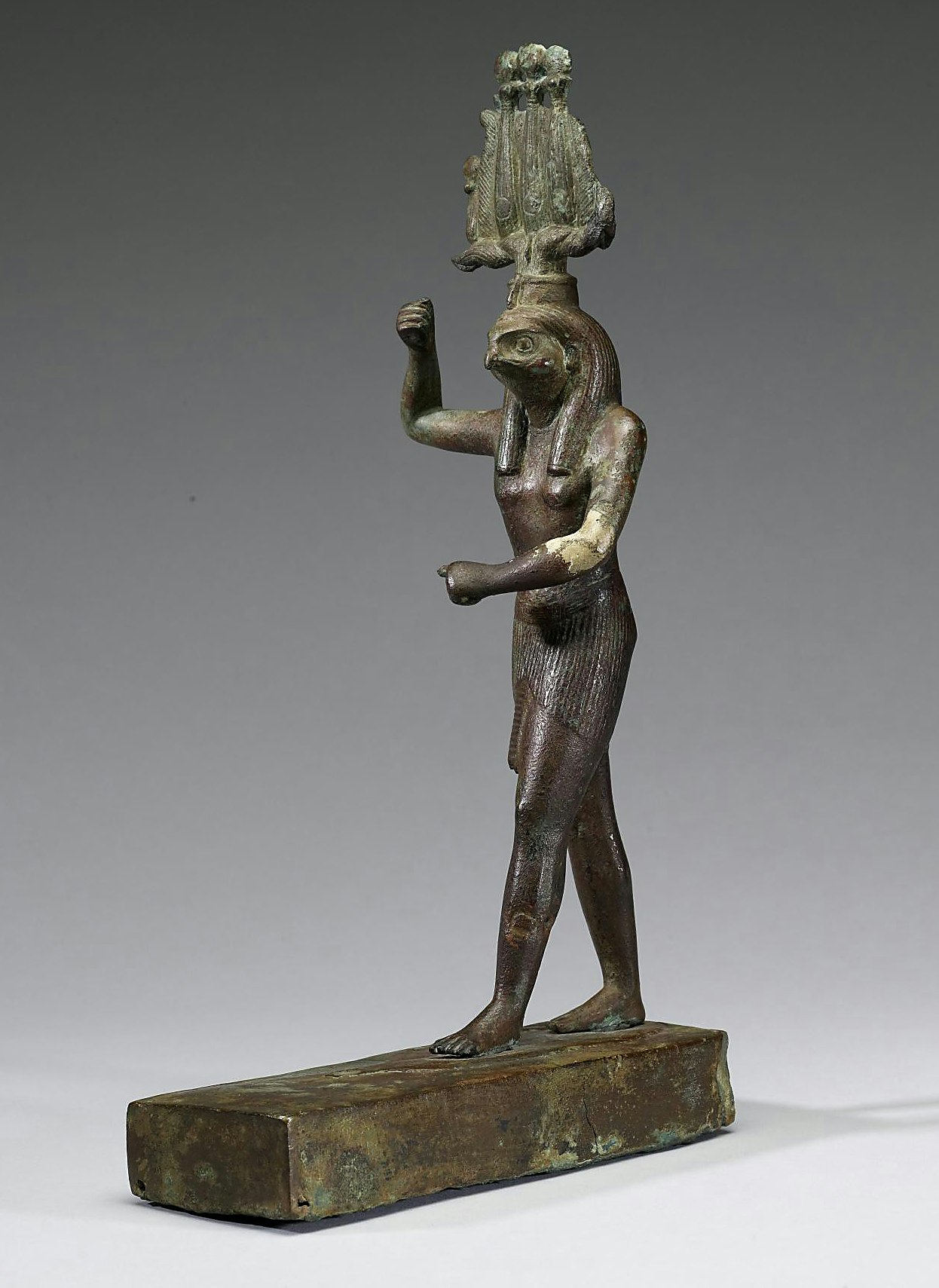 statuette of Horus trampling antelope-form Set