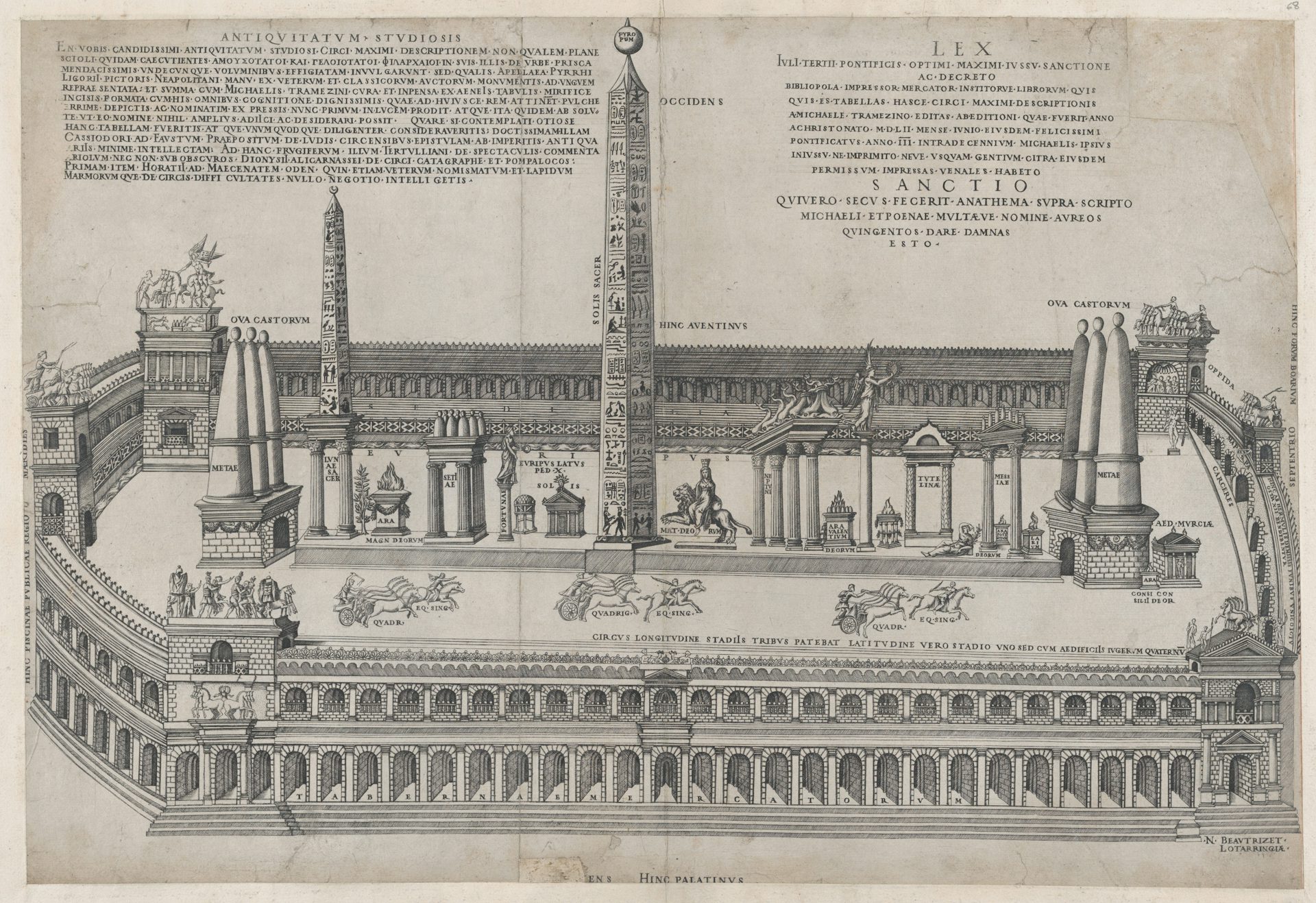 Speculum Romanae Magnificentiae: Circus Maximus by Nicolas Beatrizet