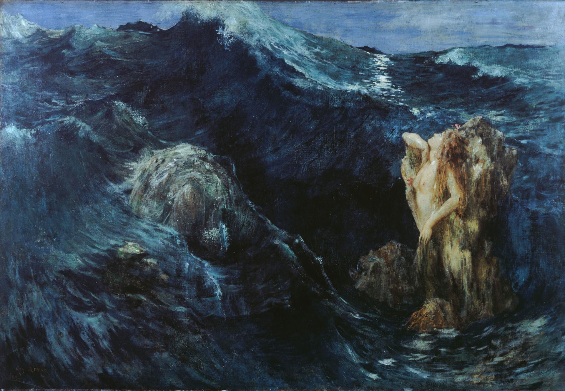Charybdis and Scylla by Ary Ernest Renan (1894)